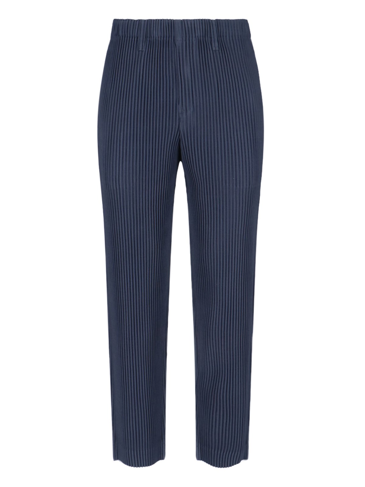 Shop Homme Plisse Pleated Straight Pants In Blue