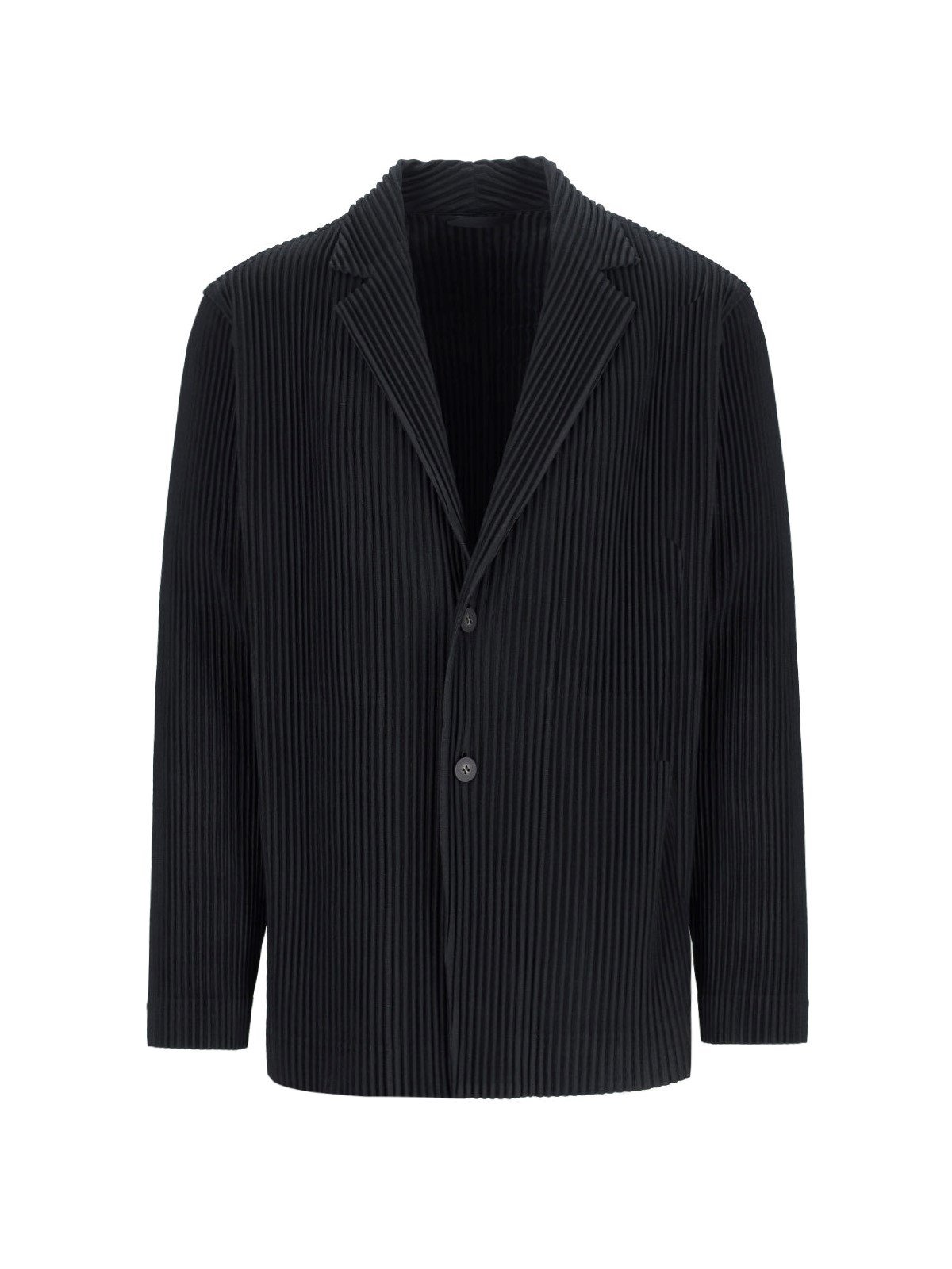 Shop Homme Plisse Single-breasted Pleated Blazer In Black  