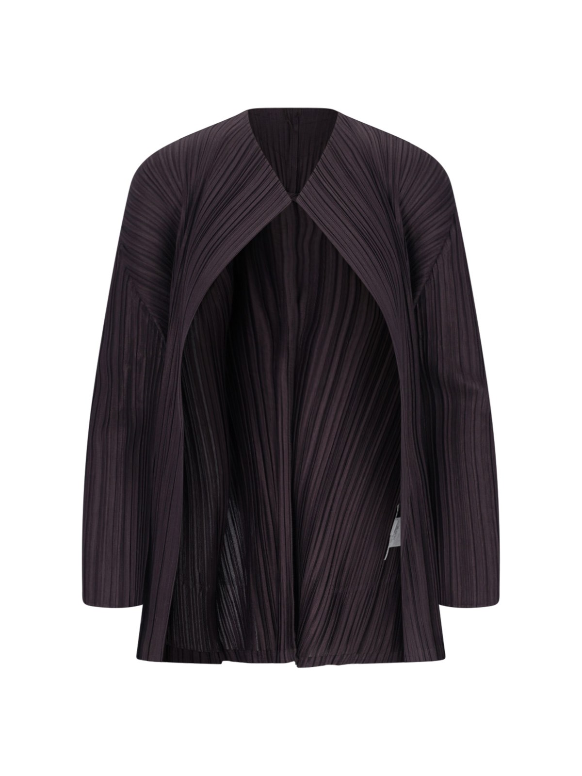 Shop Pleats Please 'monthly Colors September' Pleated Cardigan In Brown