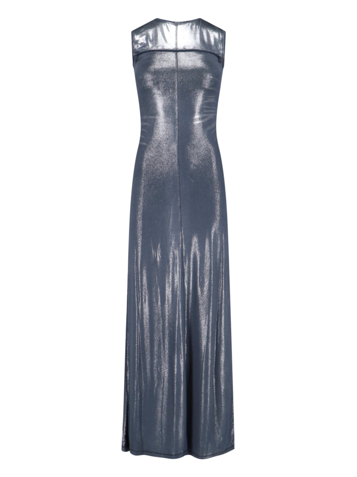 DIESEL 'D-VETY' METALLIC MAXI DRESS 