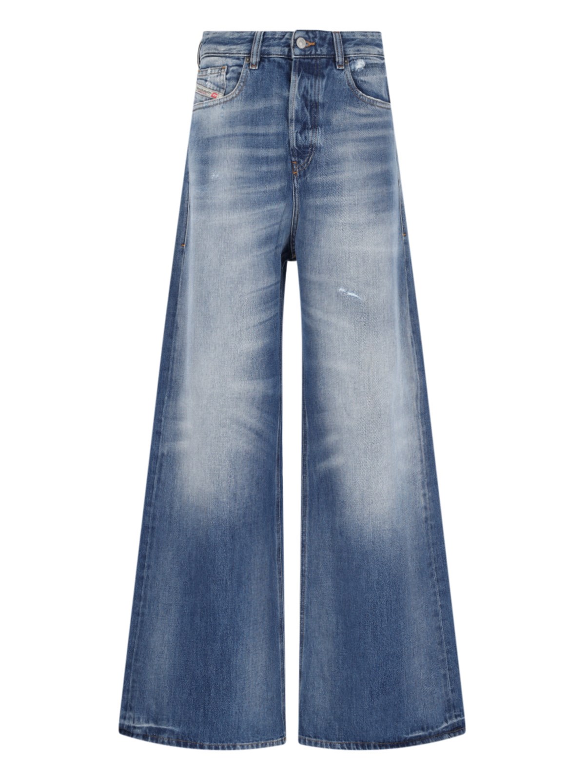 Shop Diesel "1996 D-sire" Palazzo Jeans In Blue