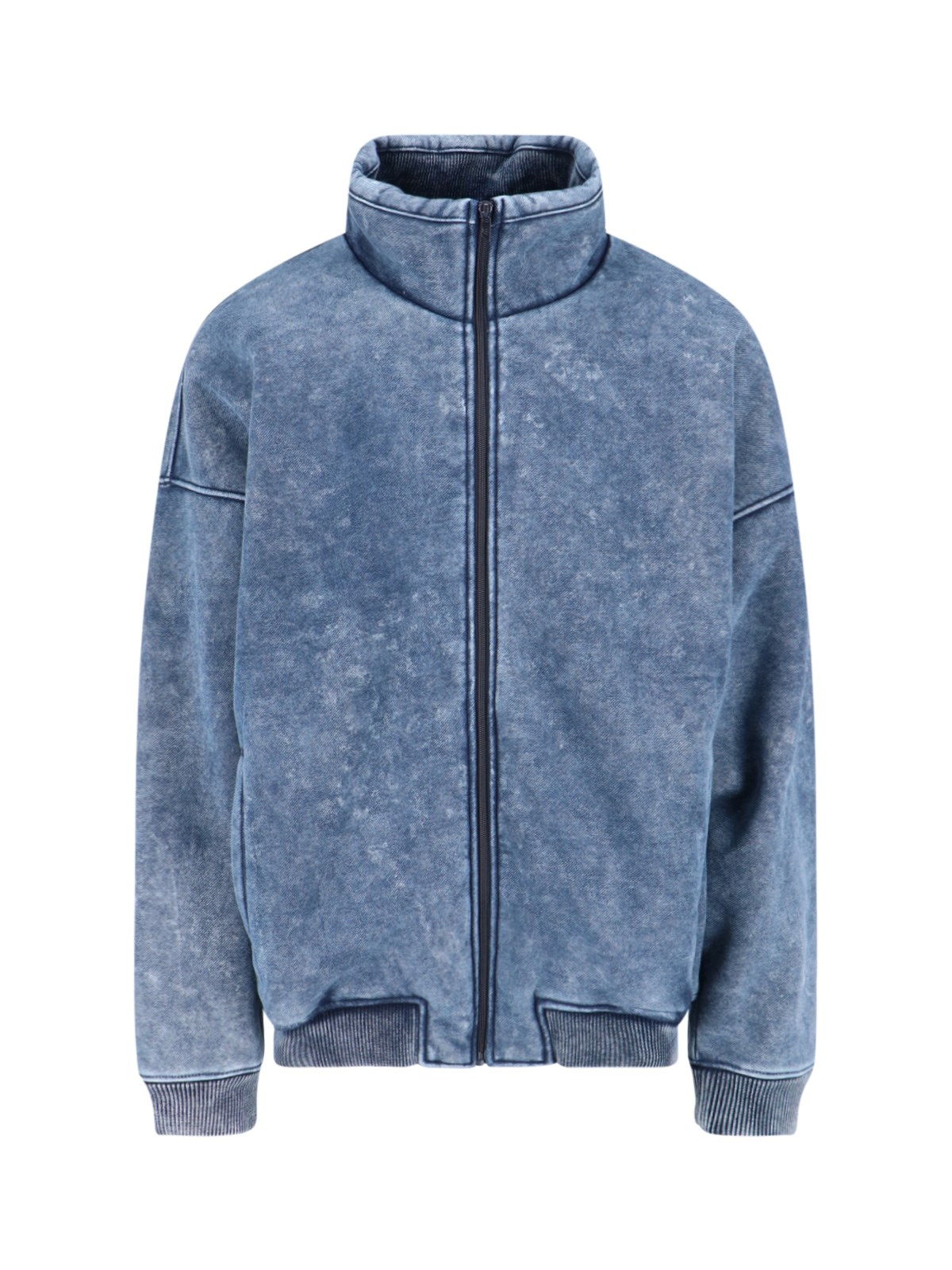 Shop Diesel 's-batel' Turtleneck Sweatshirt In Blue