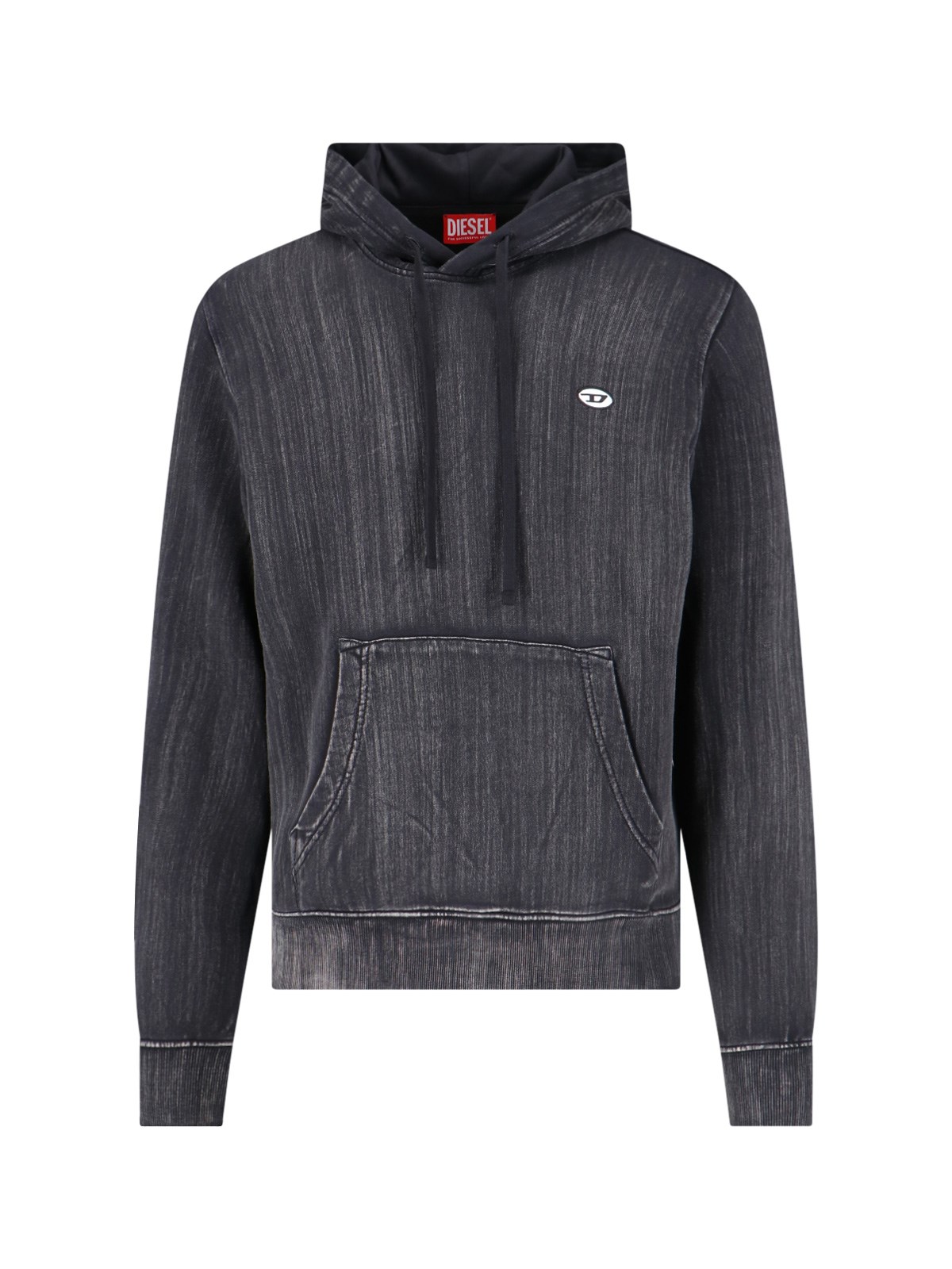 Shop Diesel Logo Hoodie In Black  