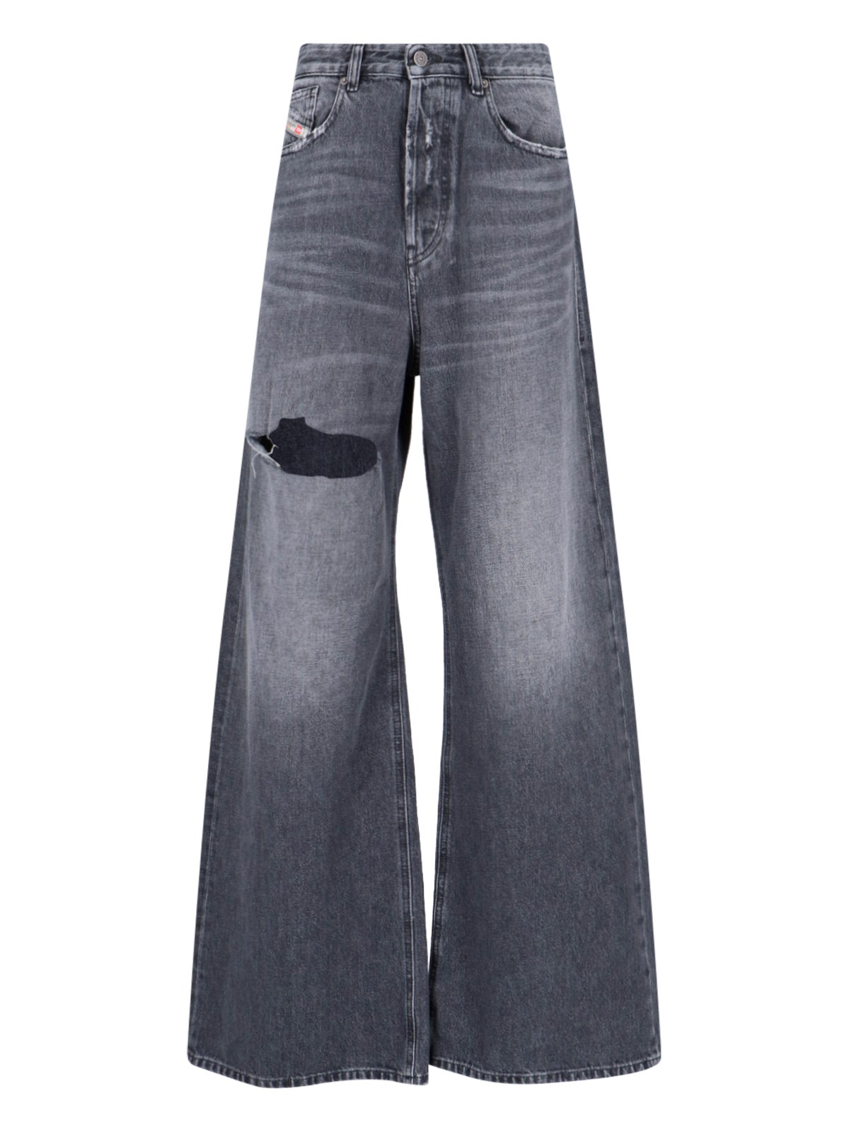 Shop Diesel "1996 D-sire 007x4" Palazzo Jeans In Gray