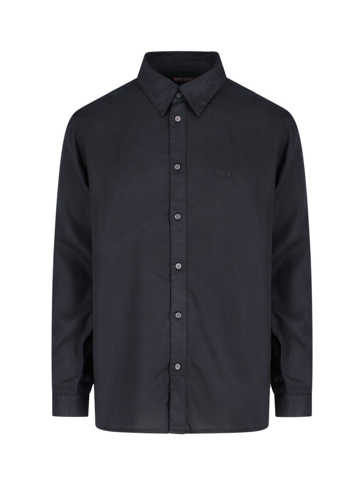 Shop Diesel 's-simply-c' Logo Shirt In Black  