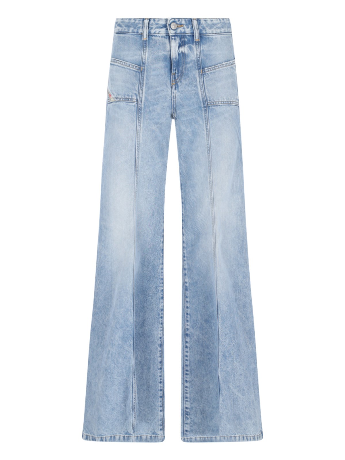 Shop Diesel 'd-akii' Bootcut Jeans In Light Blue