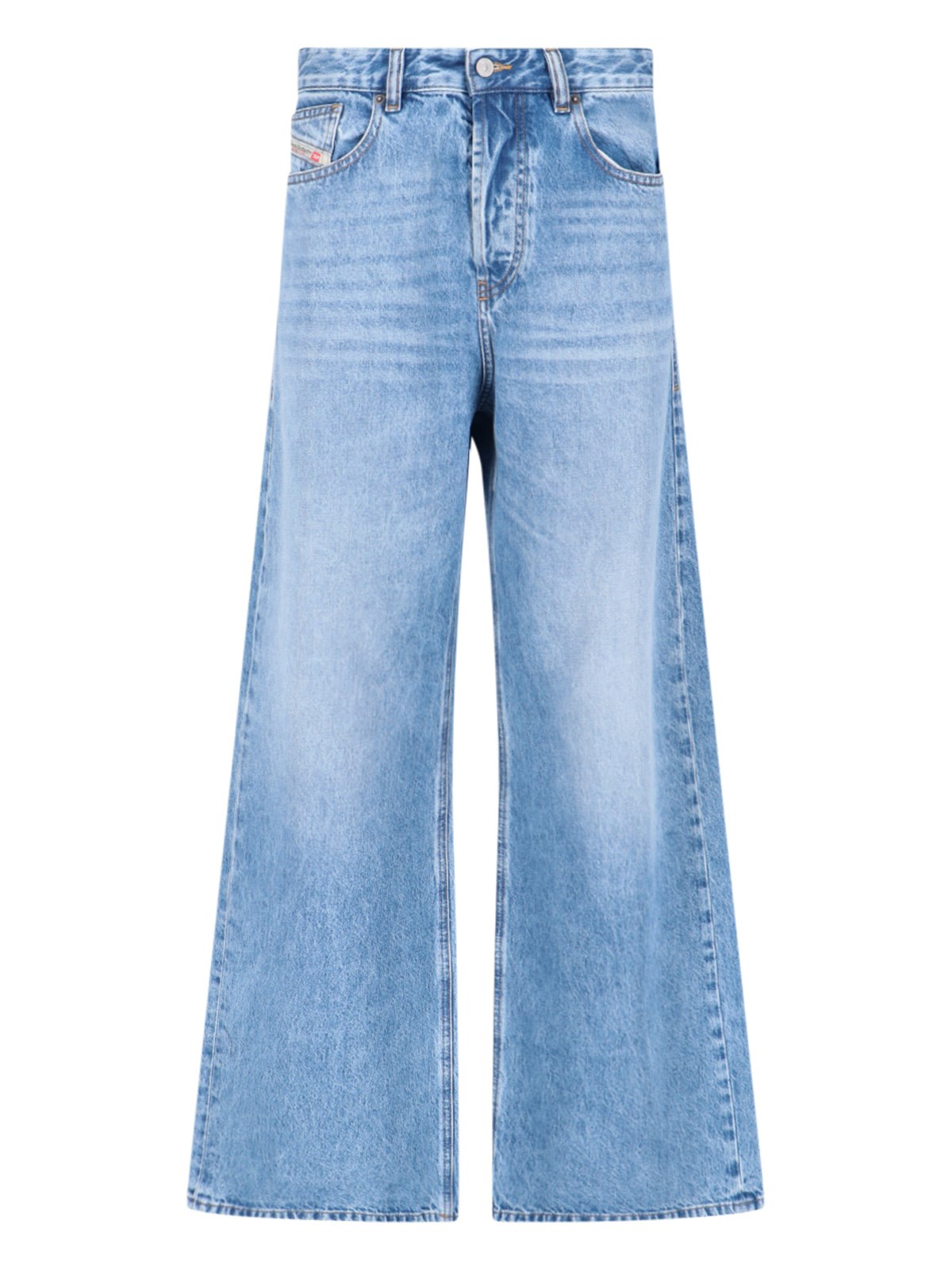 Shop Diesel Loose Jeans "1996 D-sire" In Light Blue