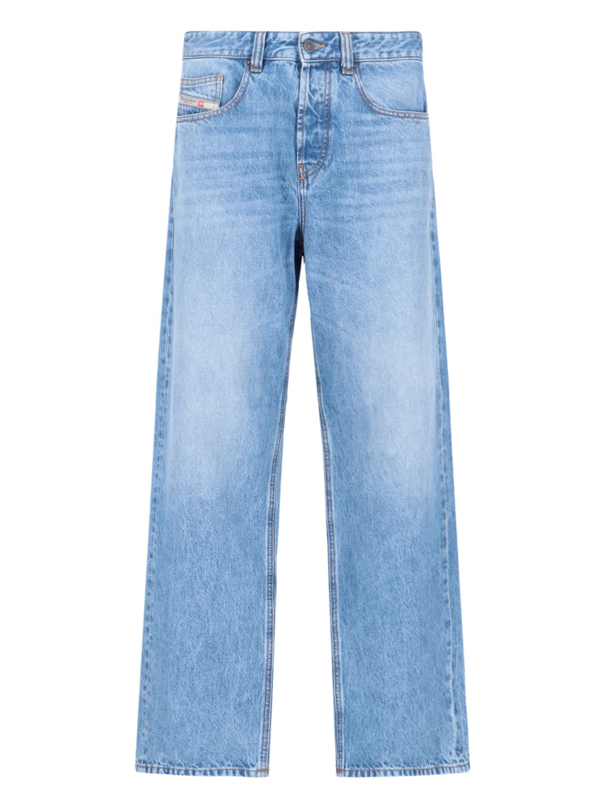 Shop Diesel "2001 D-macro 09i29" Straight Jeans In Light Blue