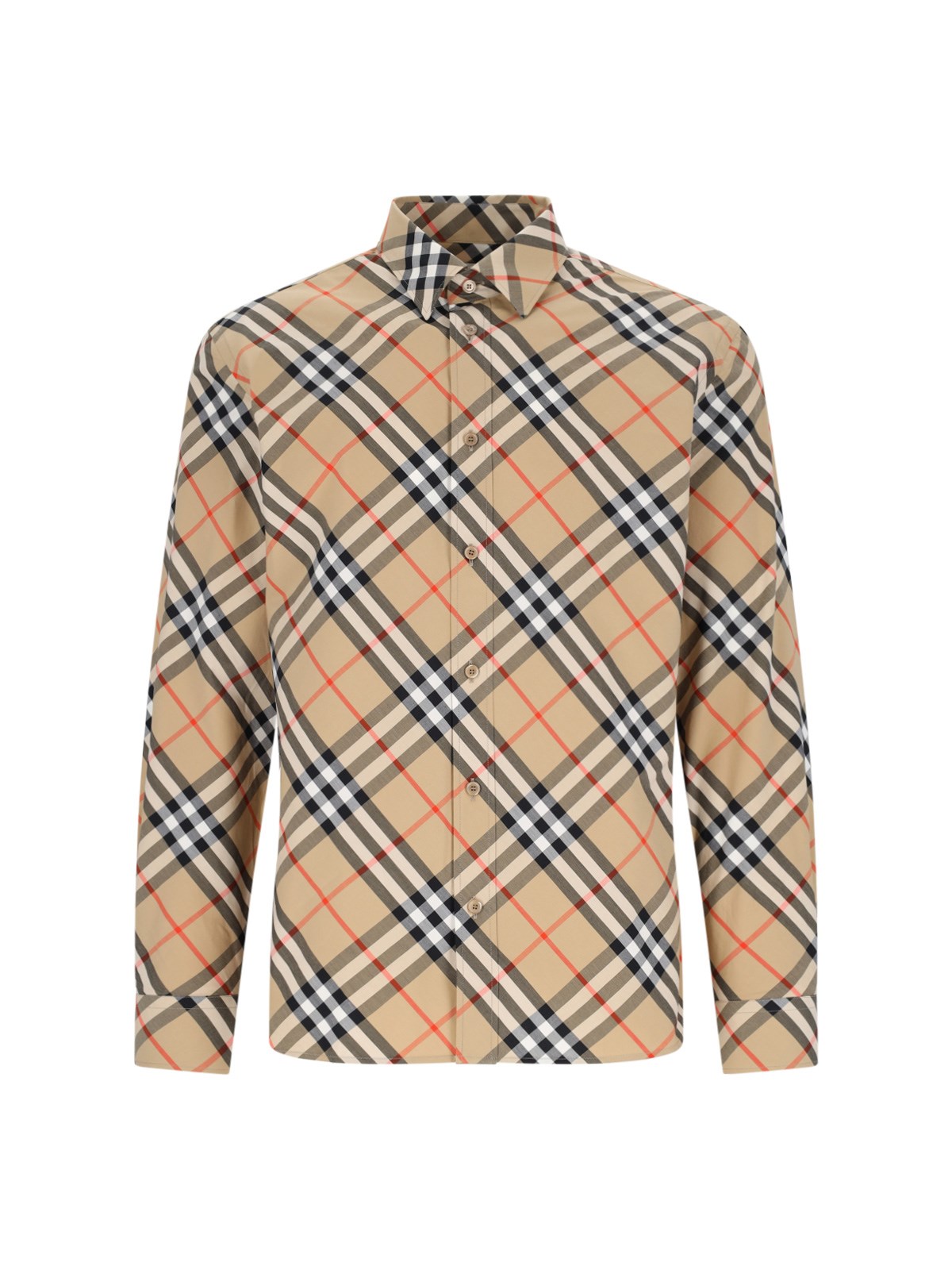 Shop Burberry Classic 'check' Shirt In Brown