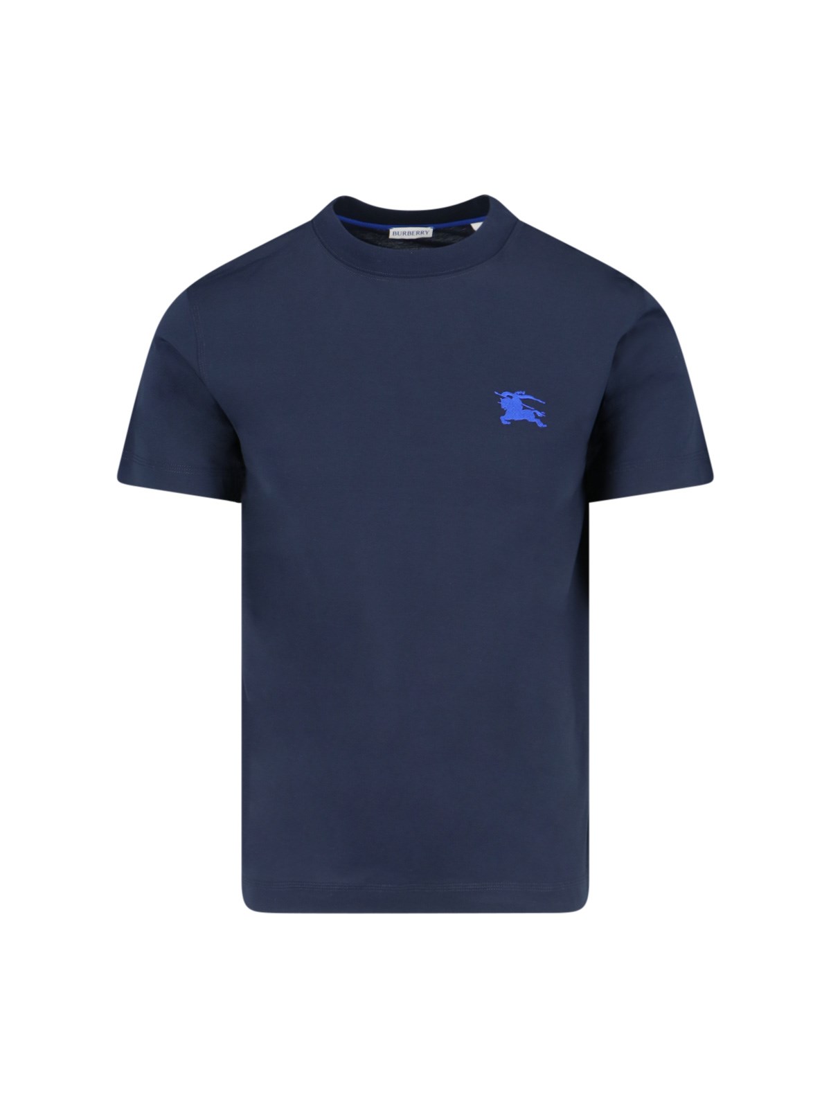 Shop Burberry Jersey Logo T-shirt In Blue