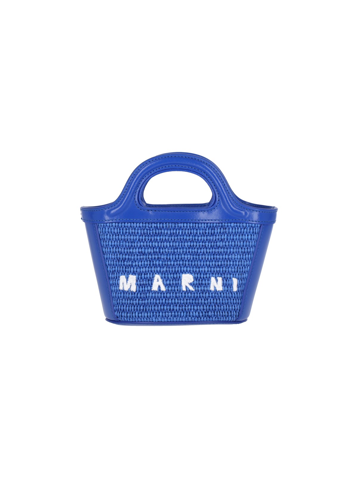 Shop Marni Mini Tote Bag "tropicalia" In Blue