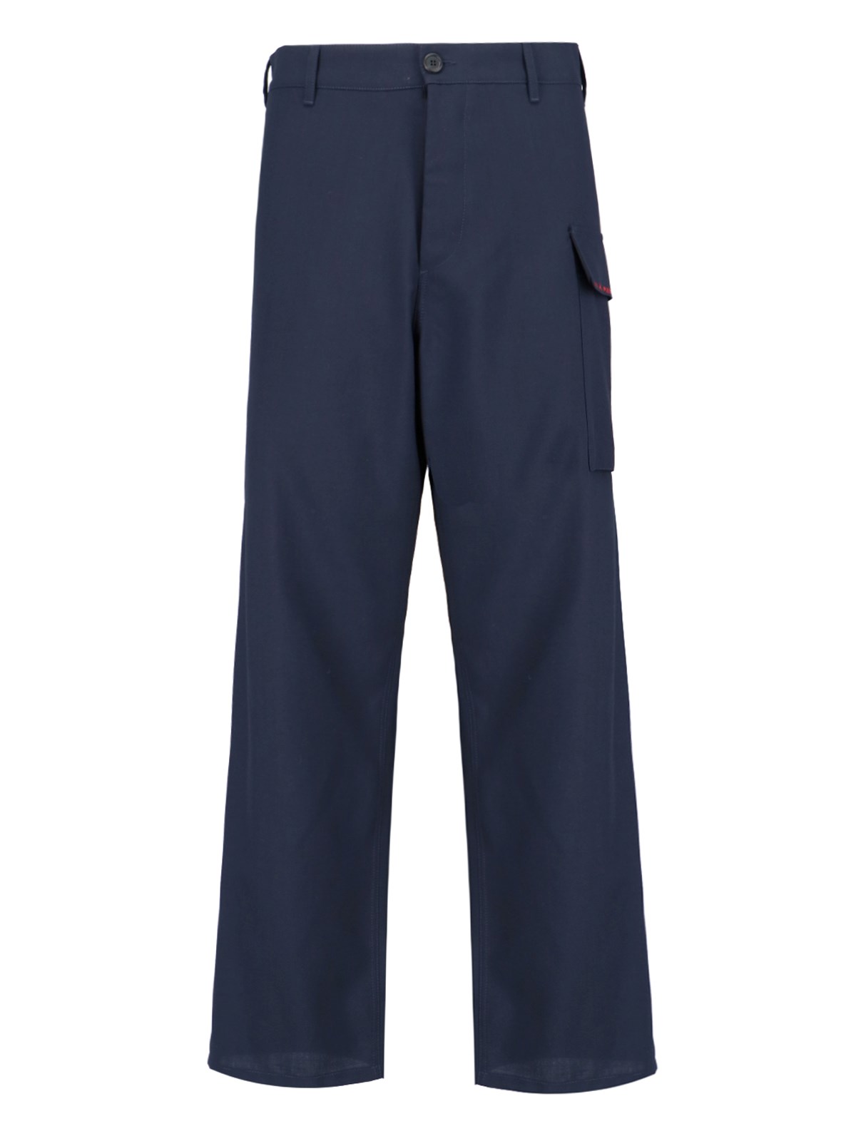 Marni Virgin Wool Navy Blue Cargo Pant