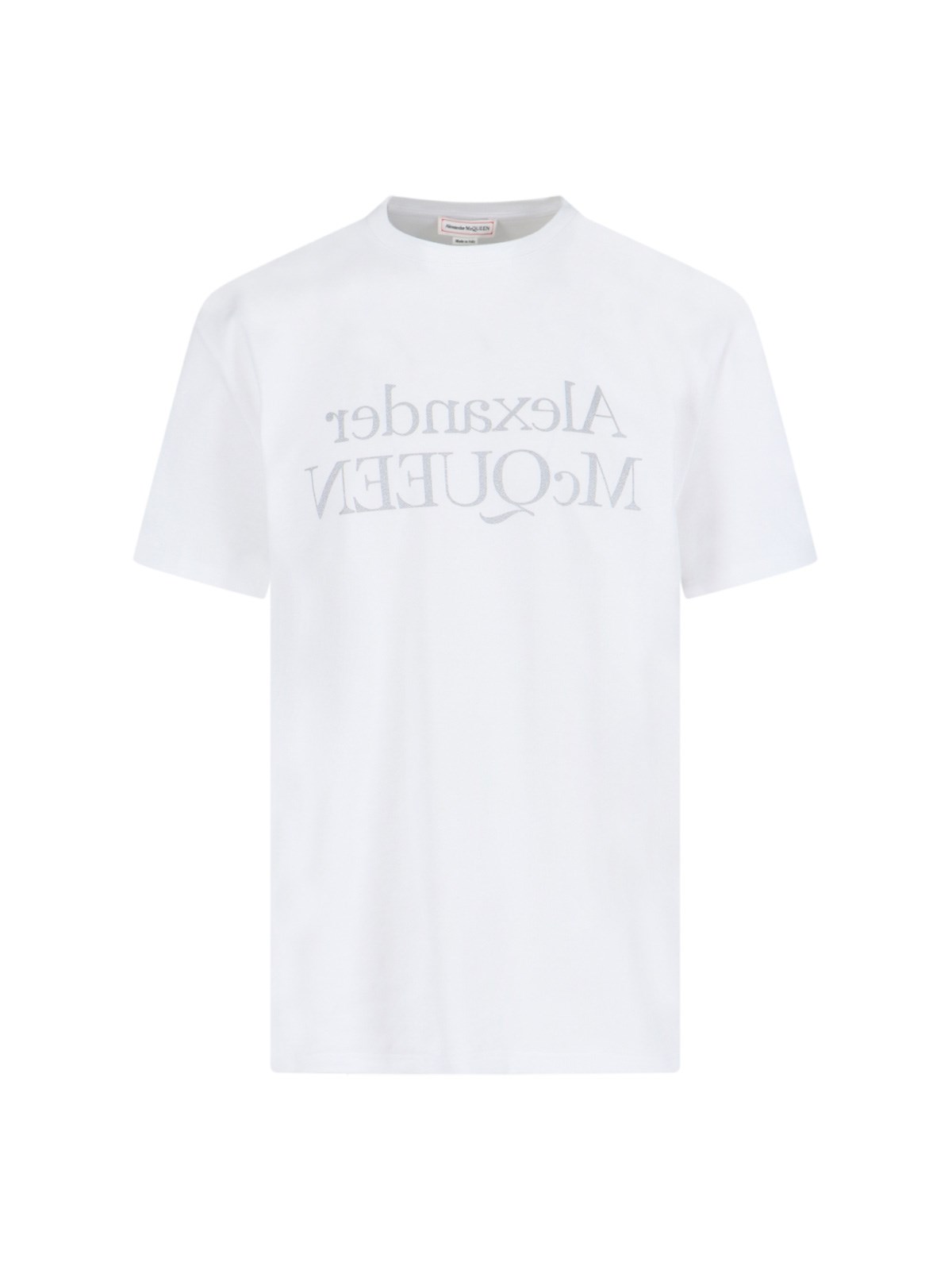 Shop Alexander Mcqueen 'logo Riflesso' T-shirt In White