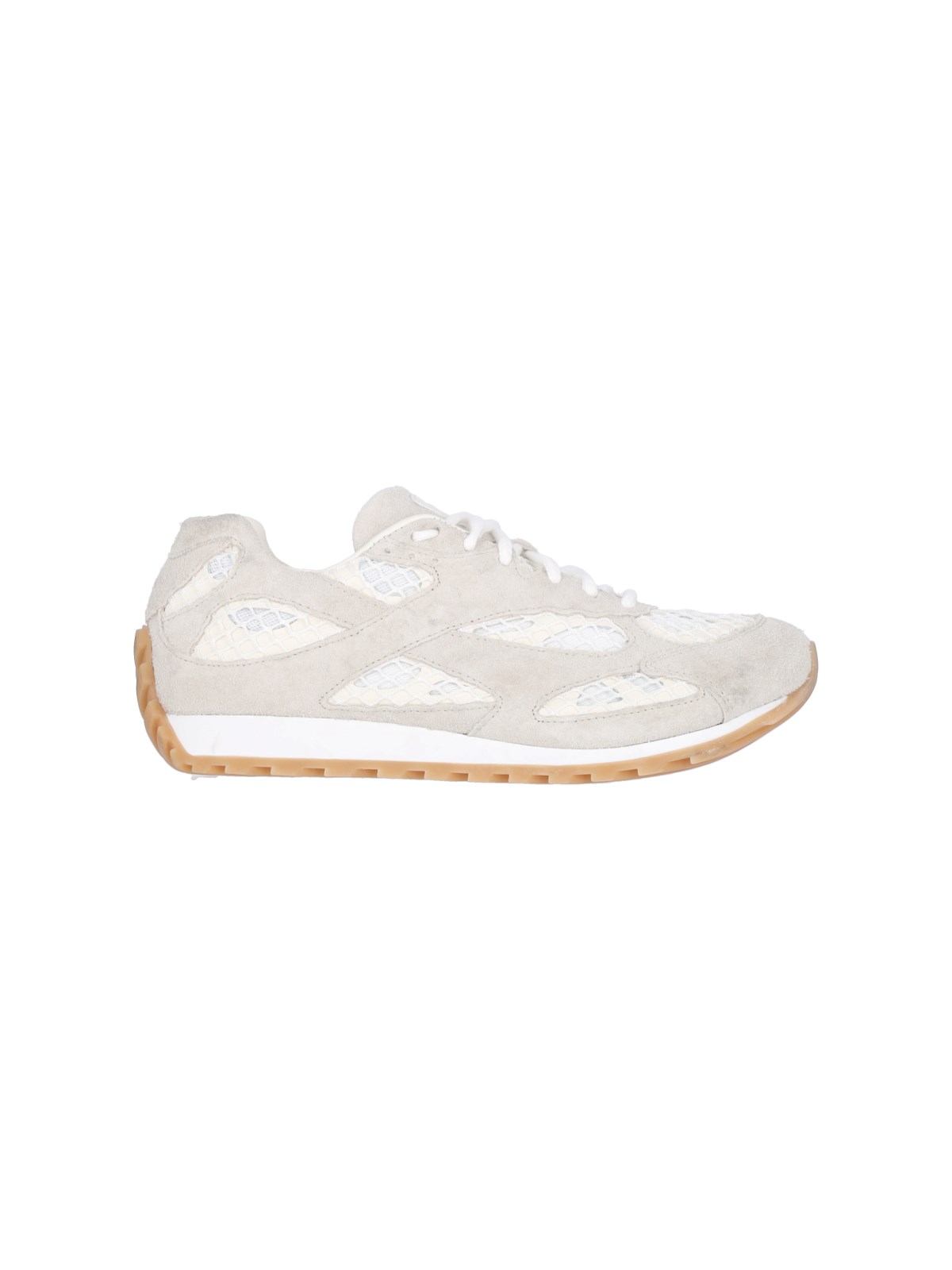 Shop Bottega Veneta "orbit" Sneakers In Cream