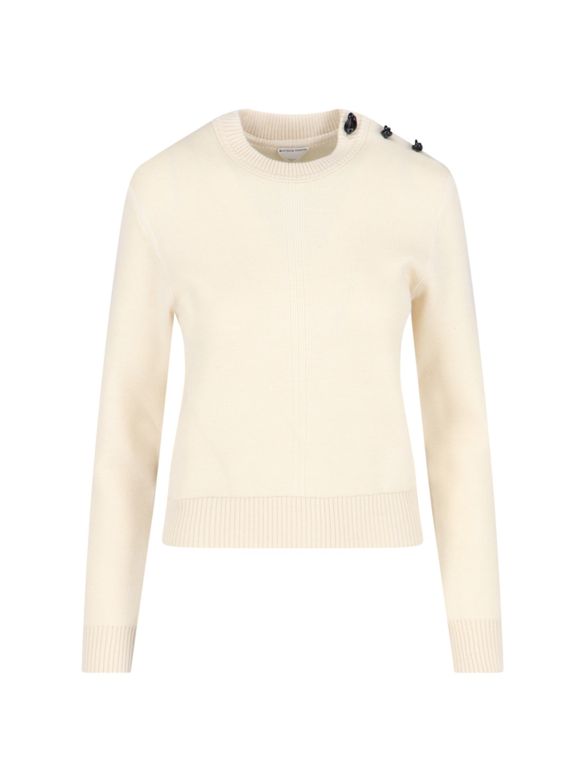 Shop Bottega Veneta Wool Sweater In Cream