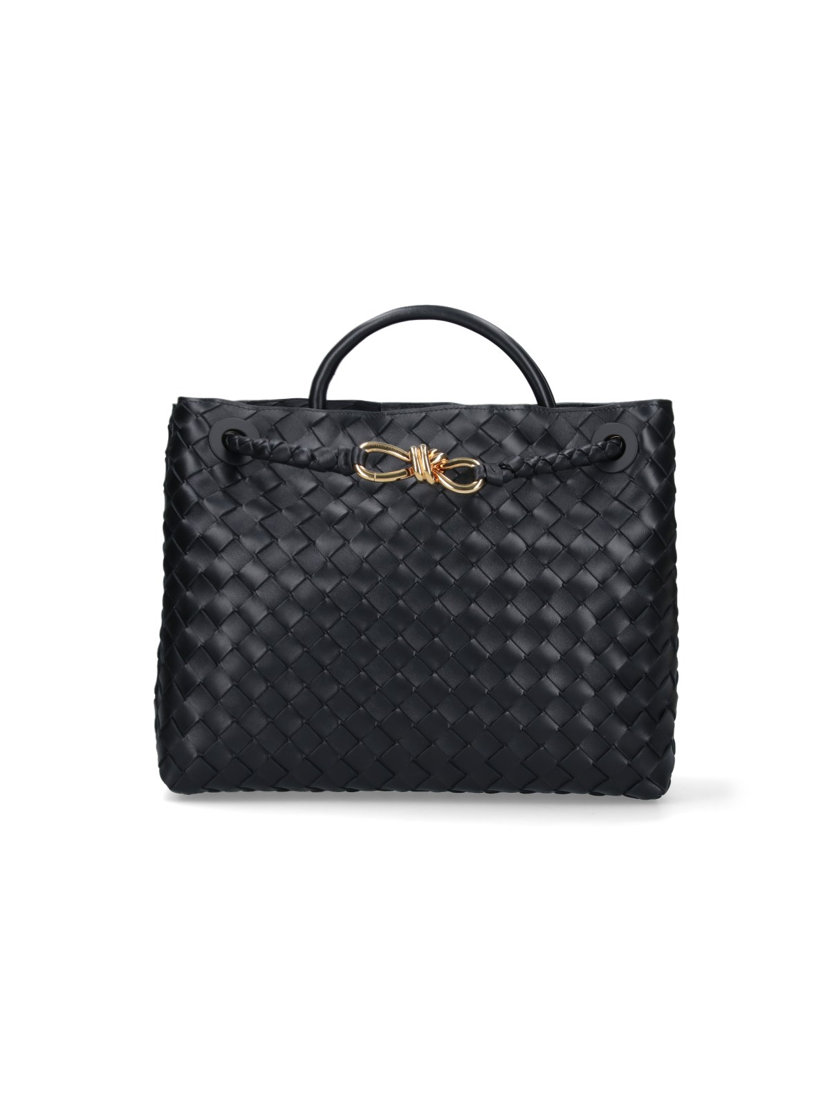 Shop Bottega Veneta ‘andiamo' Medium Tote Bag In Black  