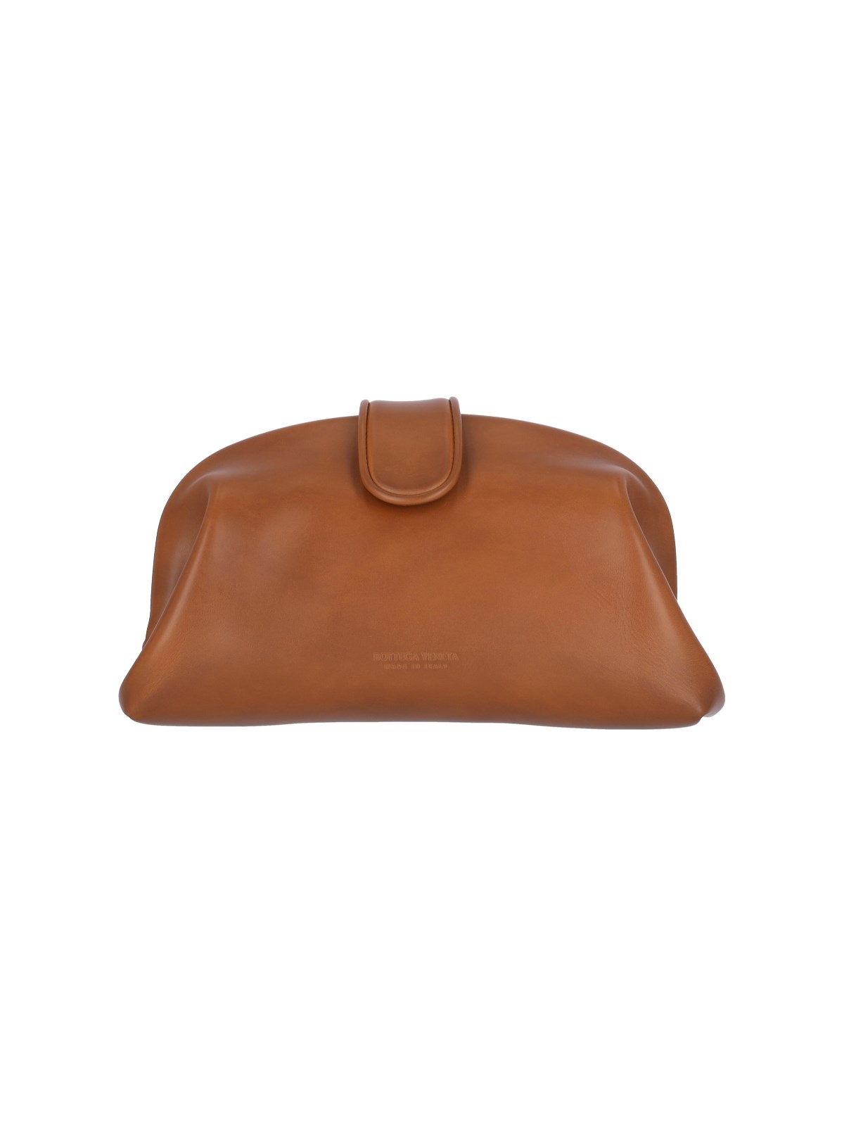 Shop Bottega Veneta "teen Lauren 1980" Logo Clutch In Brown