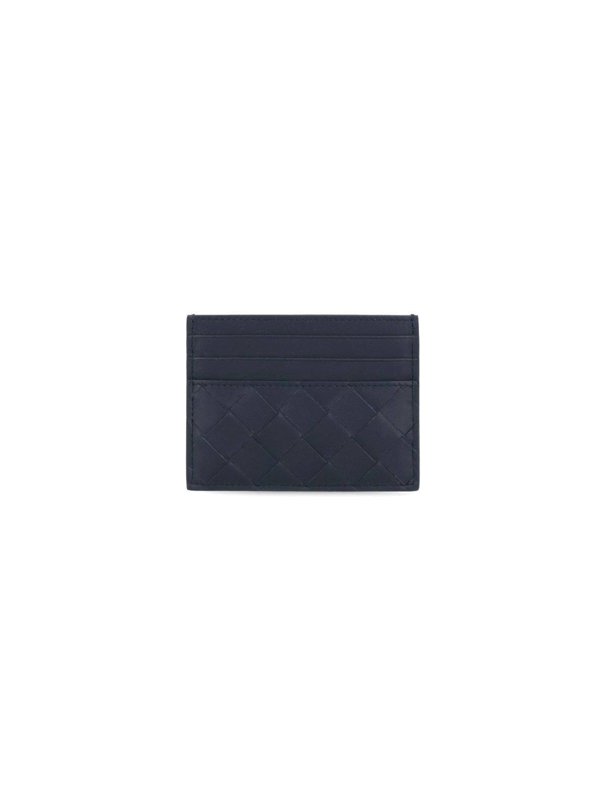 Shop Bottega Veneta Cable Pattern Card Holder In Black  