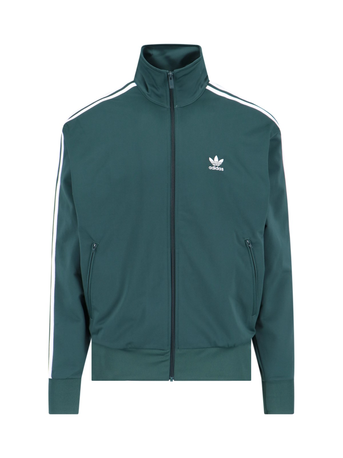 Shop Adidas Originals 'classics Firebird' Zip Sweatshirt In Green