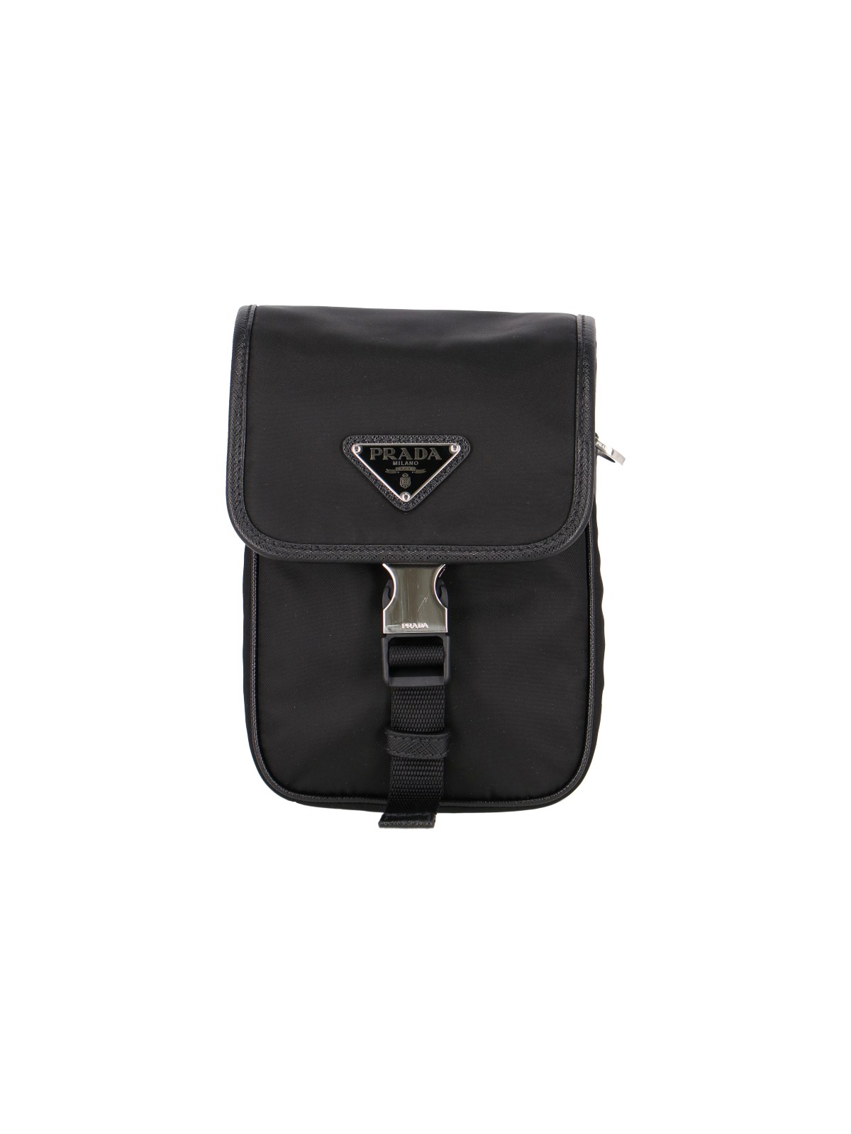 Shop Prada Nylon Shoulder Bag In Black  