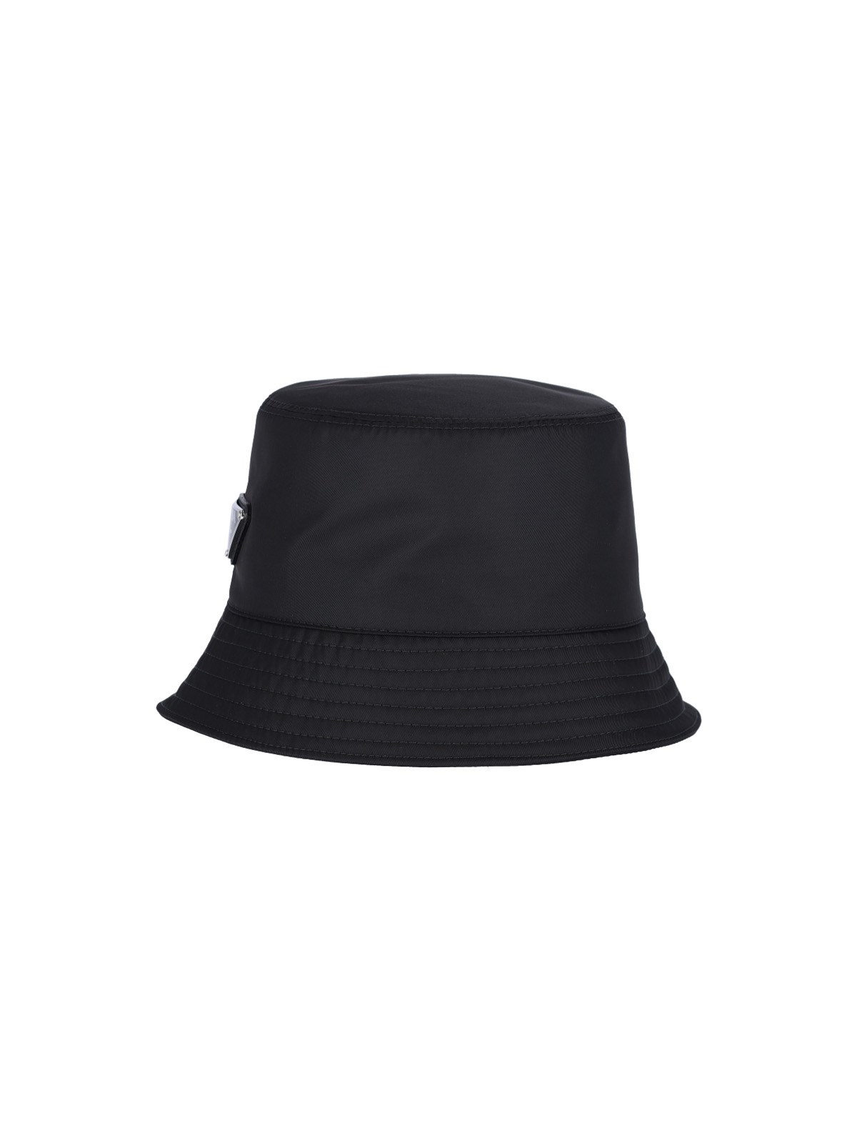 Shop Prada Logo Bucket Hat In Black  