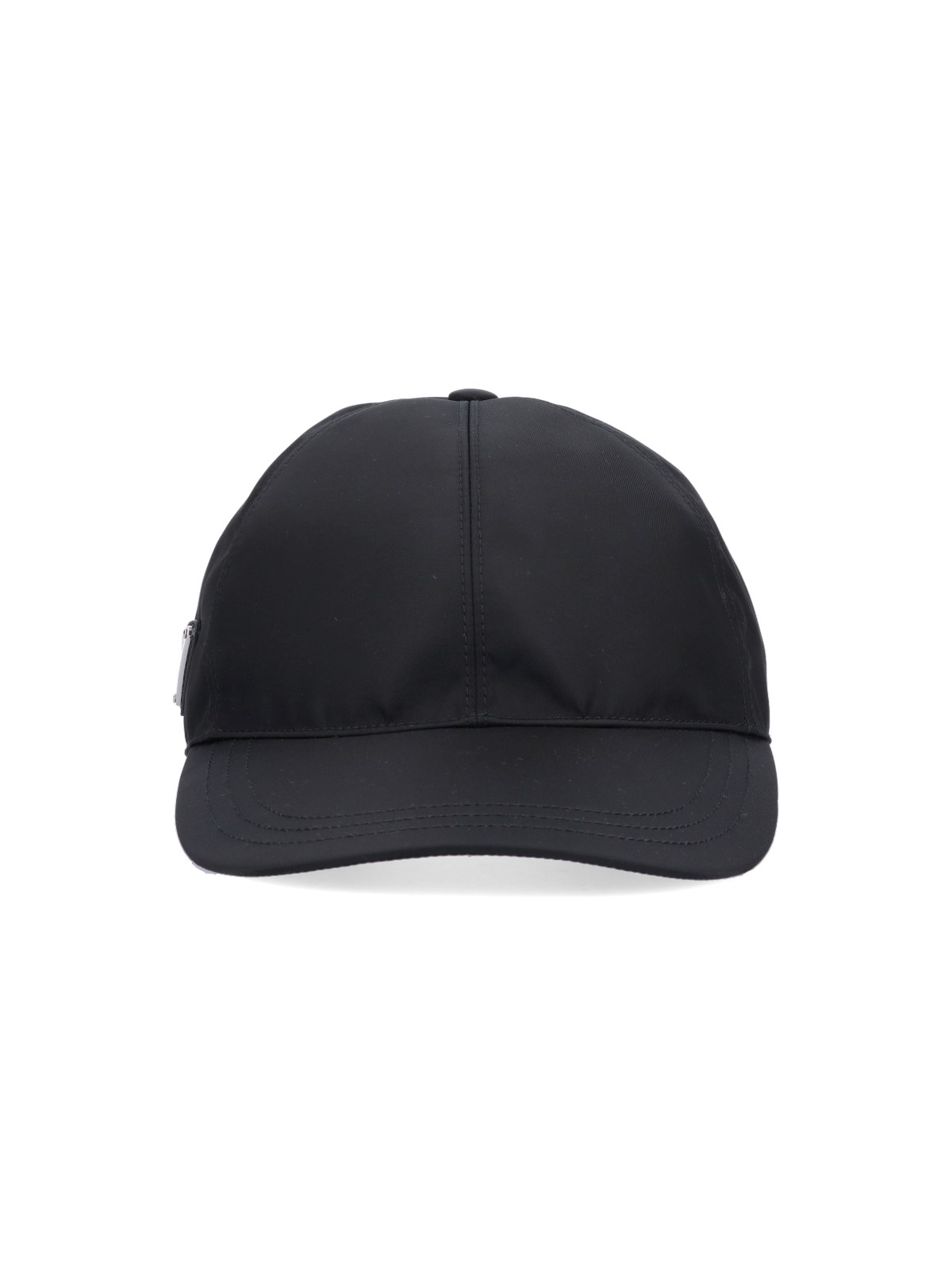 Shop Prada Logo Baseball Hat In Black  