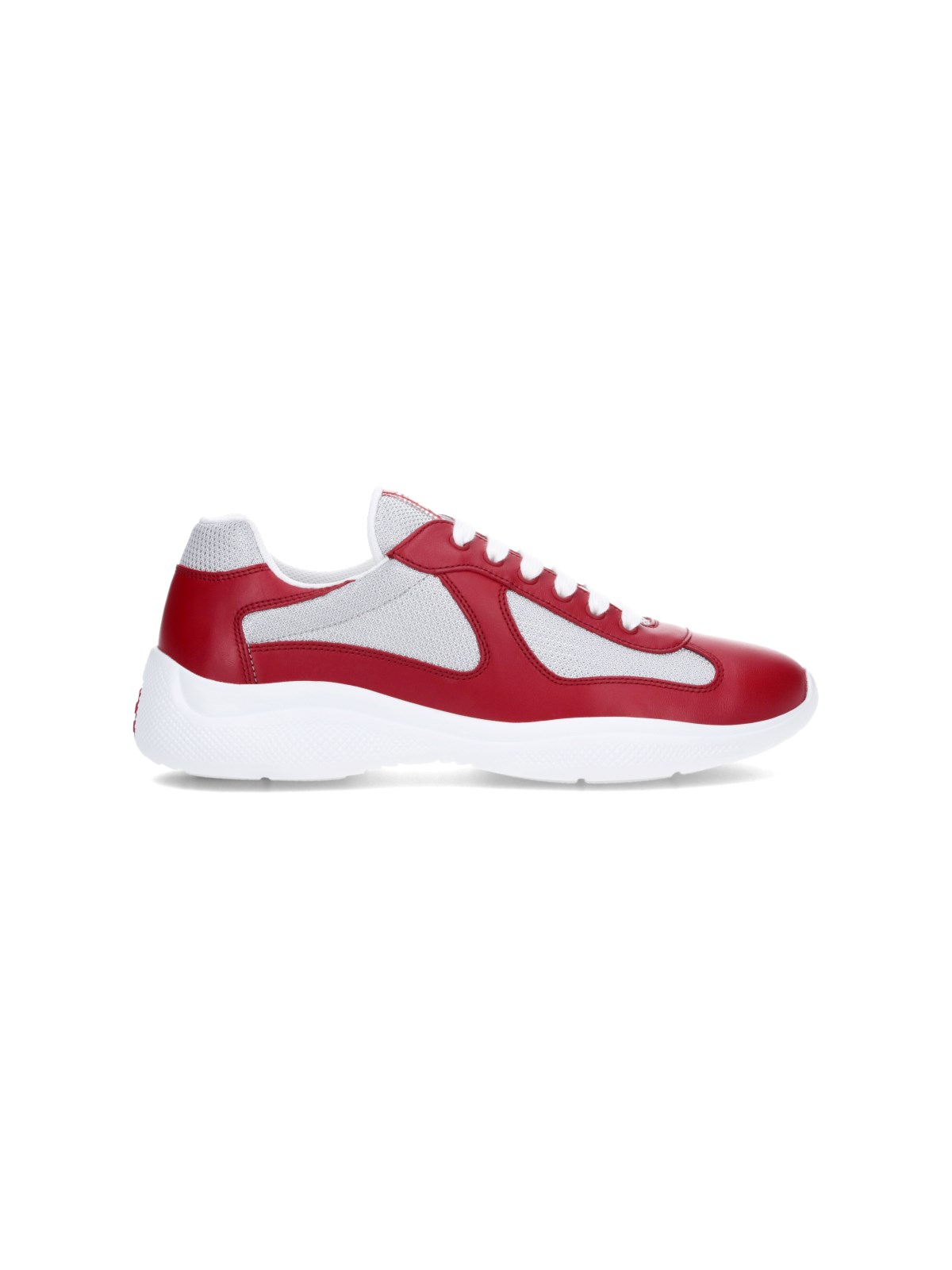 Shop Prada 'america's Cup' Sneakers In Red