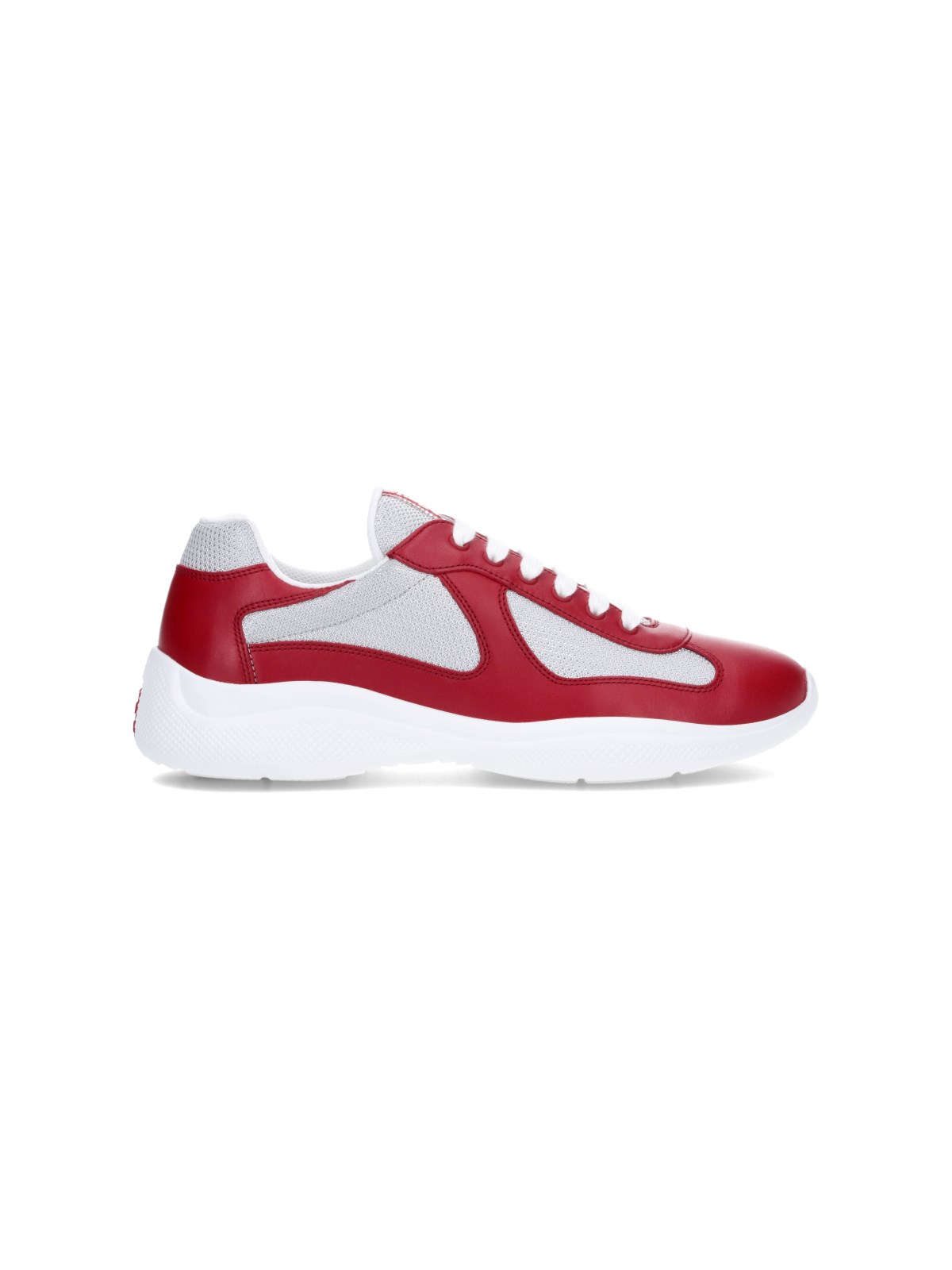 Shop Prada "america's Cup" Sneakers In Red