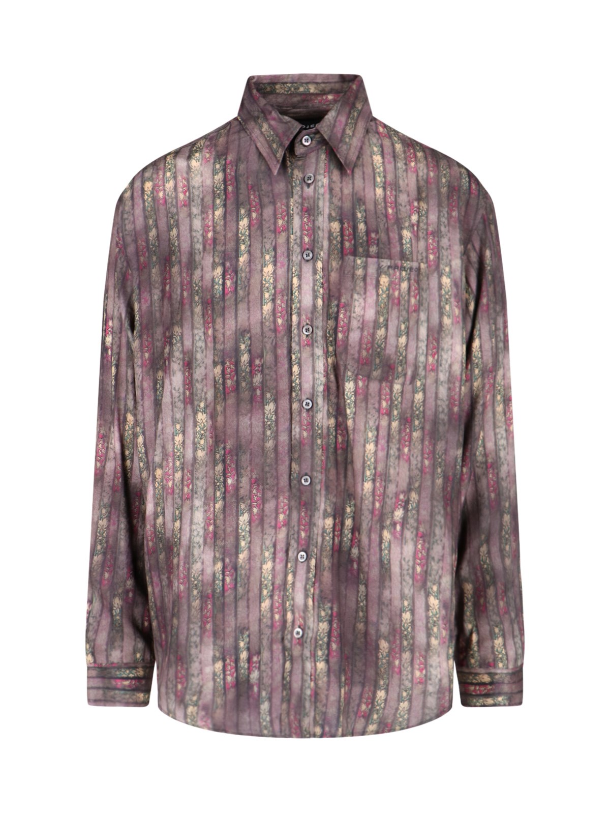 Shop Y/project Floral Pattern Shirt In Brown