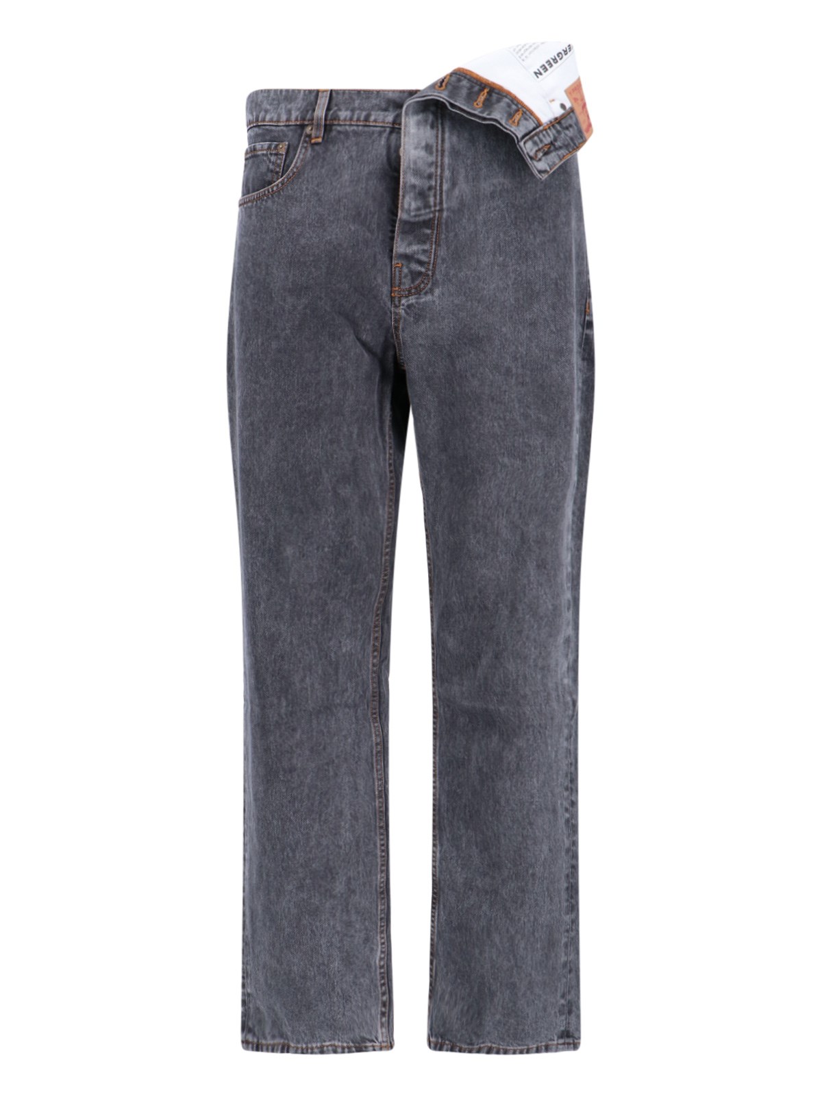 Y/PROJECT 'EVERGREEN' ASYMMETRIC JEANS 