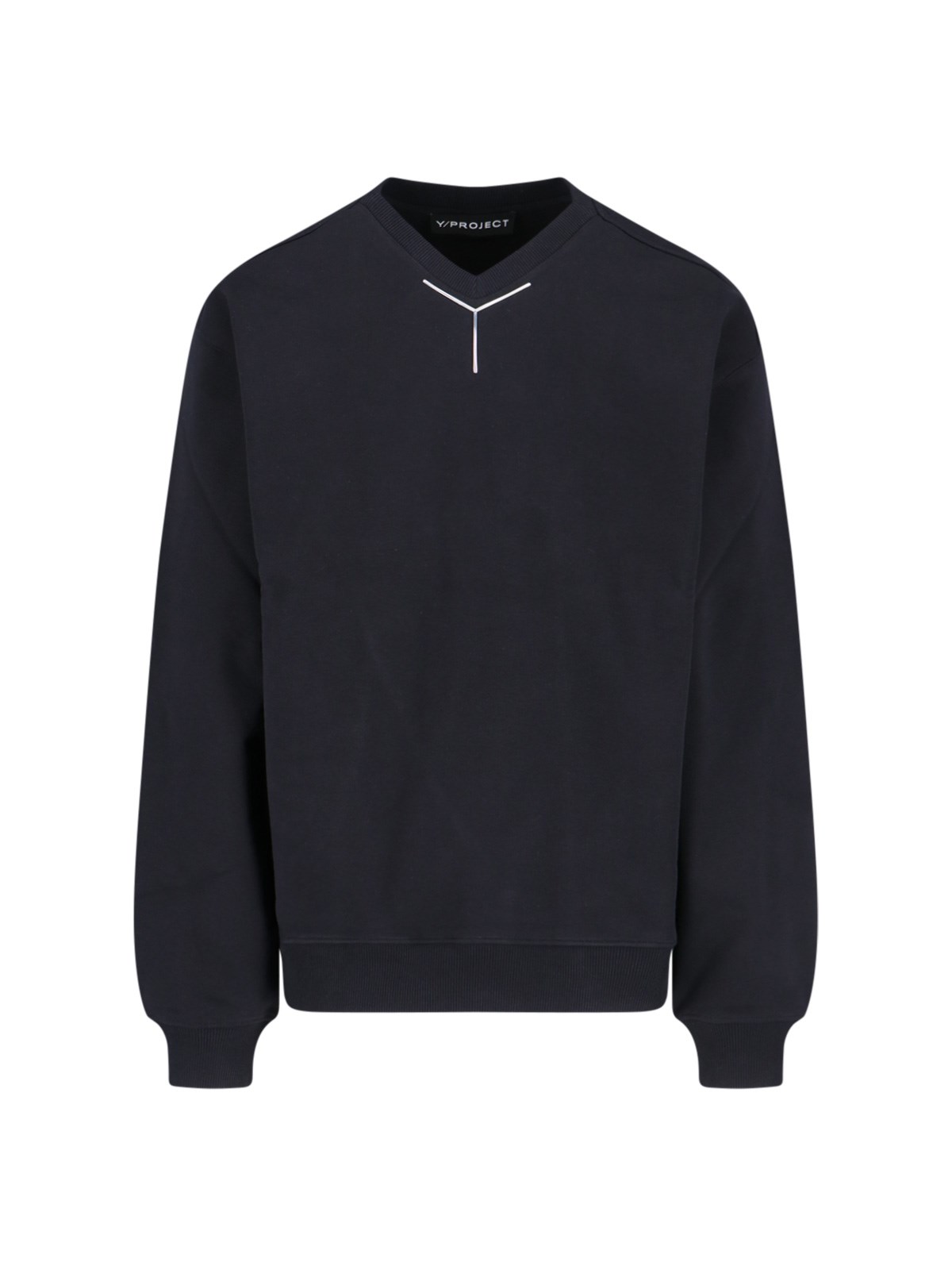 Shop Y/project 'y Chrome' Crew Neck Sweatshirt In Black  