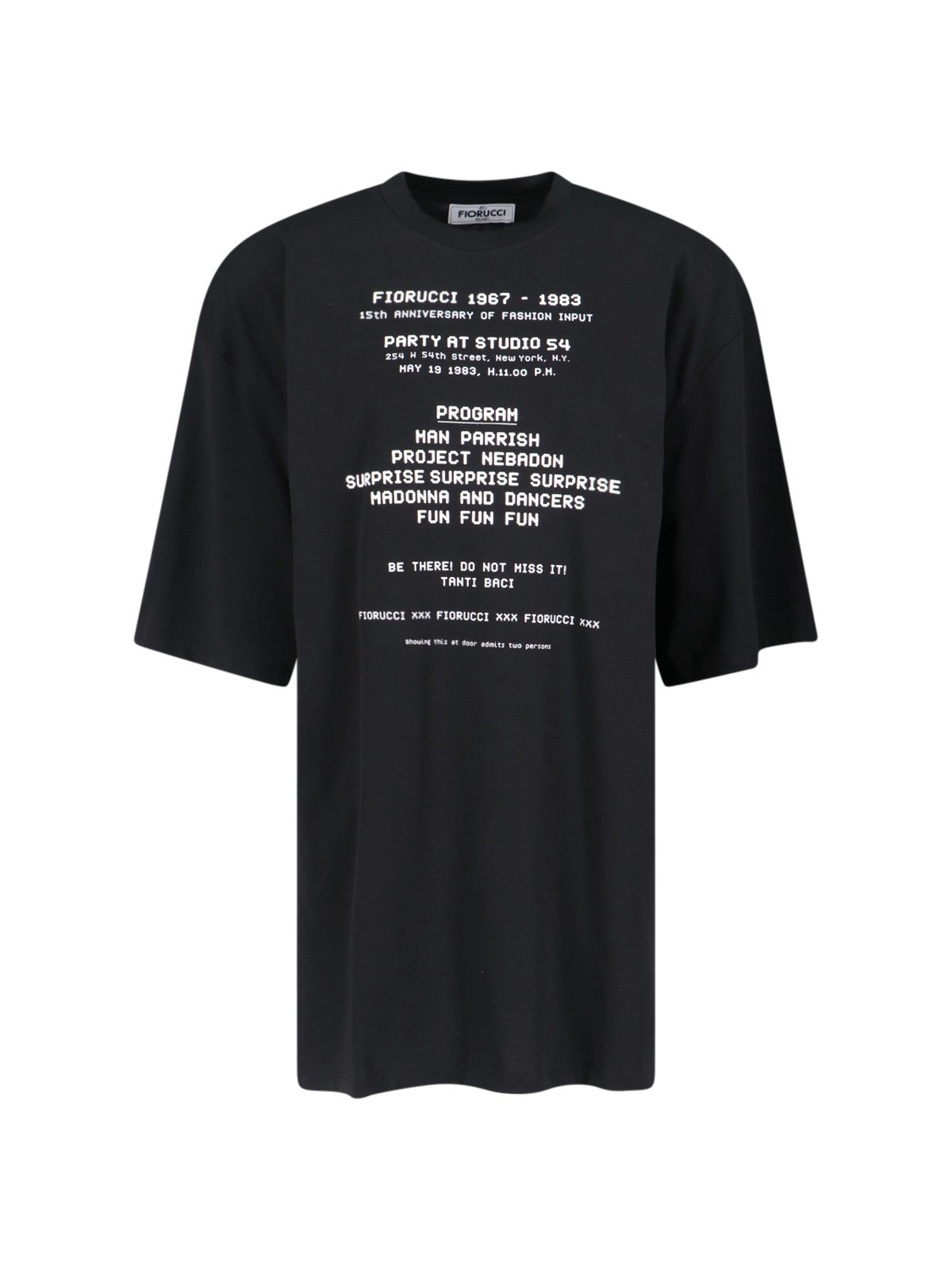 Fiorucci 'invitation Graphic' T-shirt In Black  