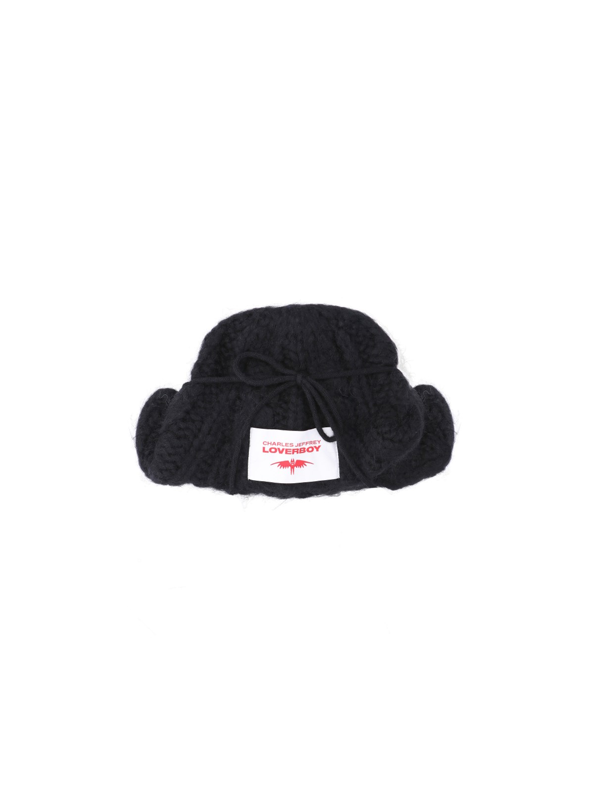 Shop Charles Jeffrey Loverboy Logo Beanie In Black  