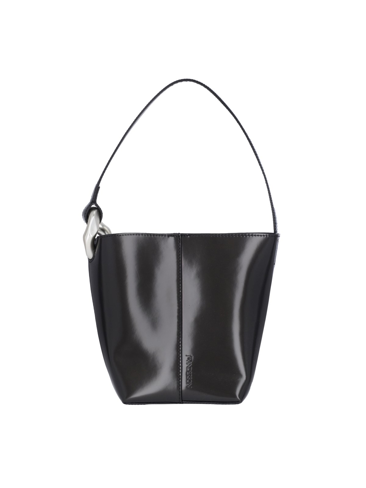 Shop Jw Anderson 'corner' Small Bucket Bag In Black  