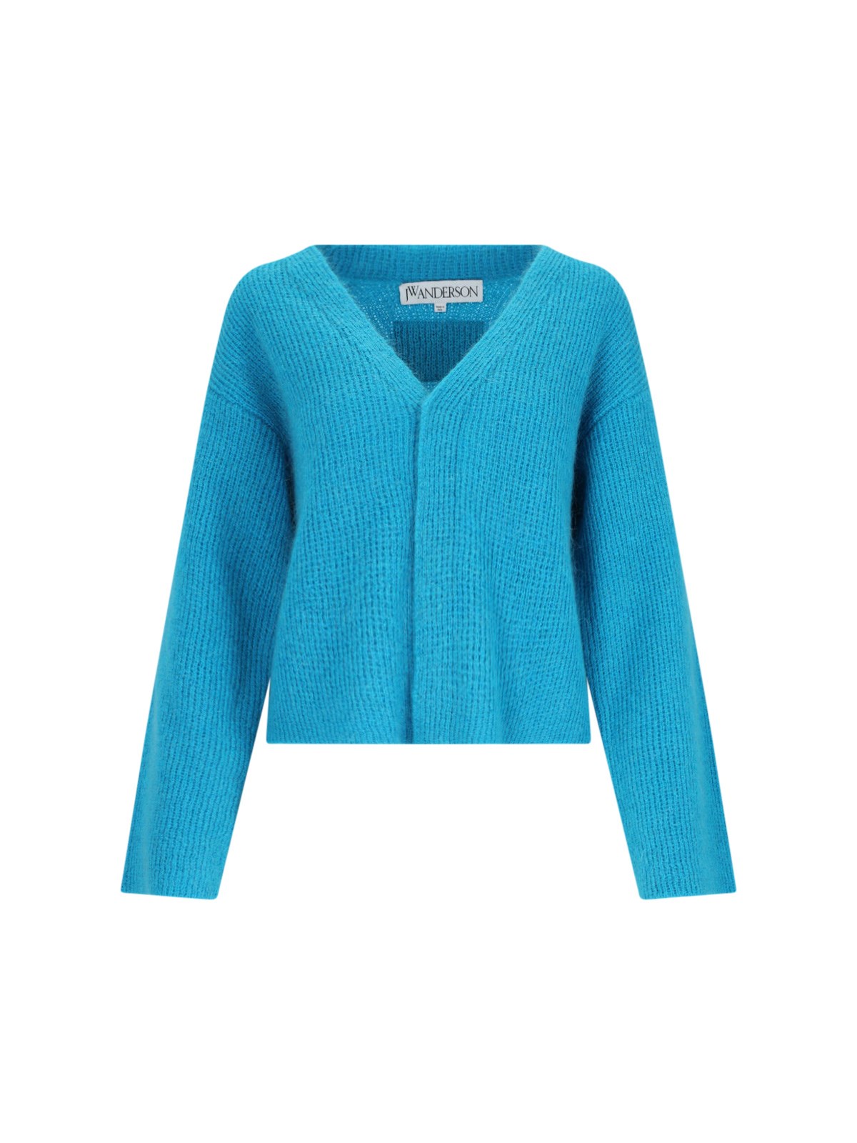 Shop Jw Anderson Cropped Cardigan In Light Blue