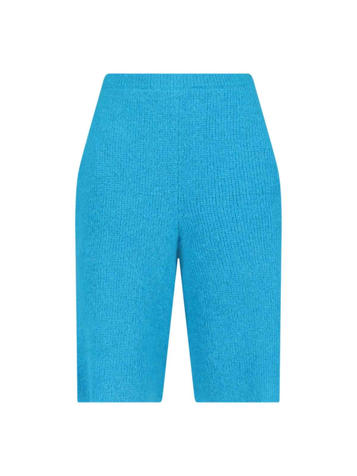 Jw Anderson Knitted Shorts In Light Blue