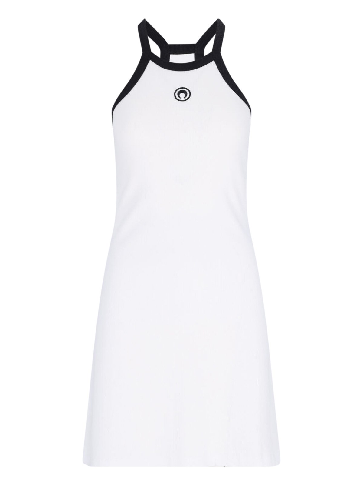 Shop Marine Serre Logo Mini Dress In White