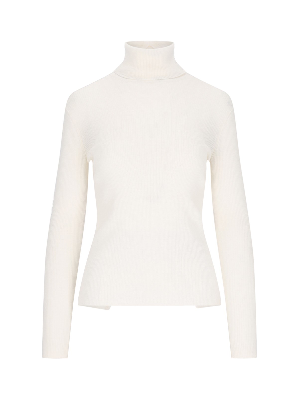 P.a.r.o.s.h Ribbed Turtleneck Sweater In White