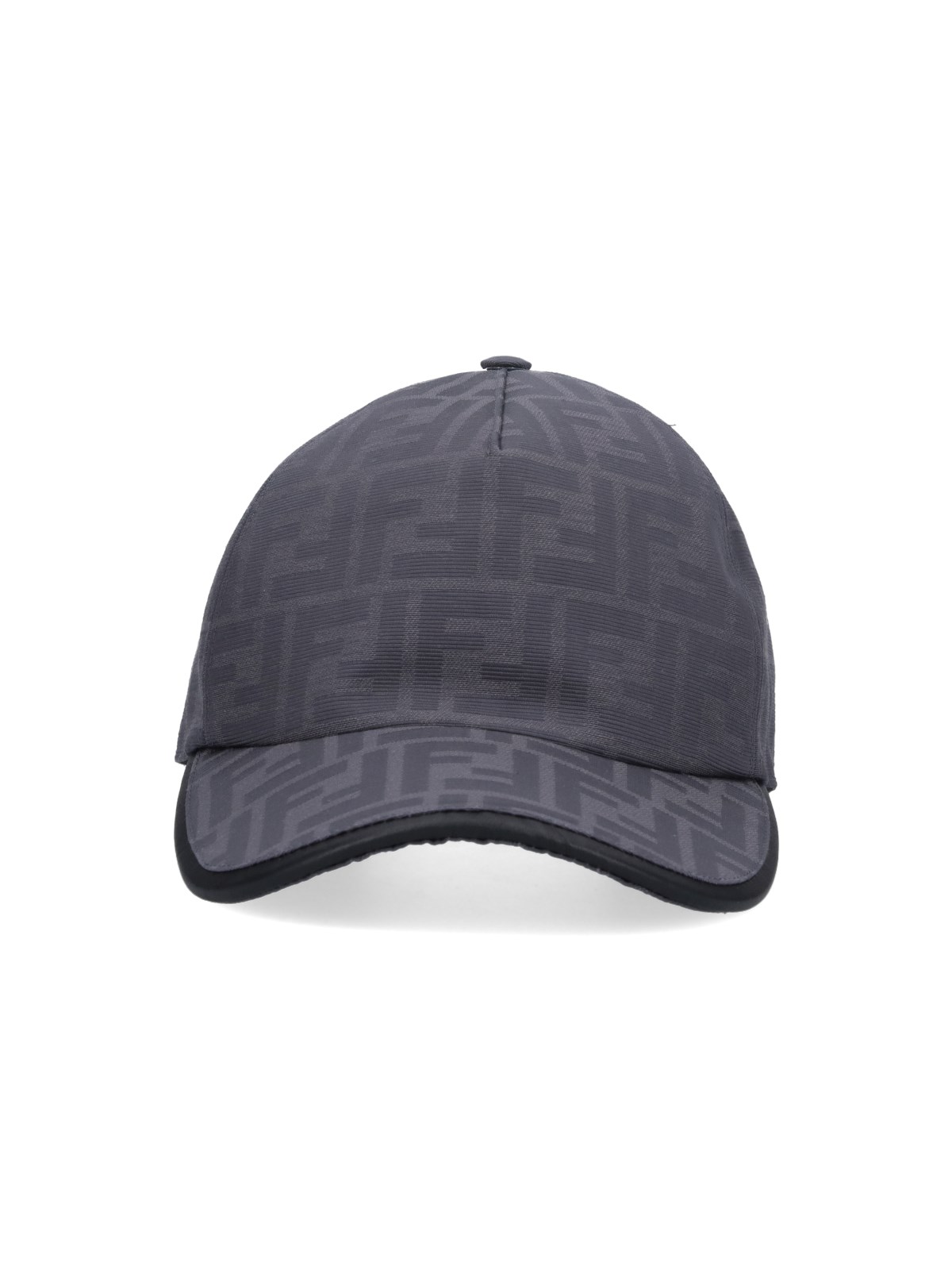 Fendi Logo Baseball Cap In Gray