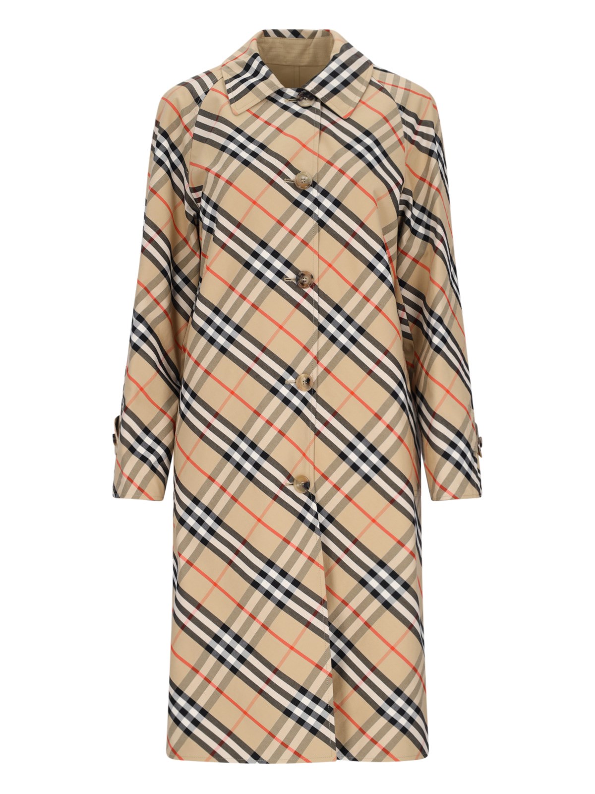 Shop Burberry Reversible Midi Coat In Beige