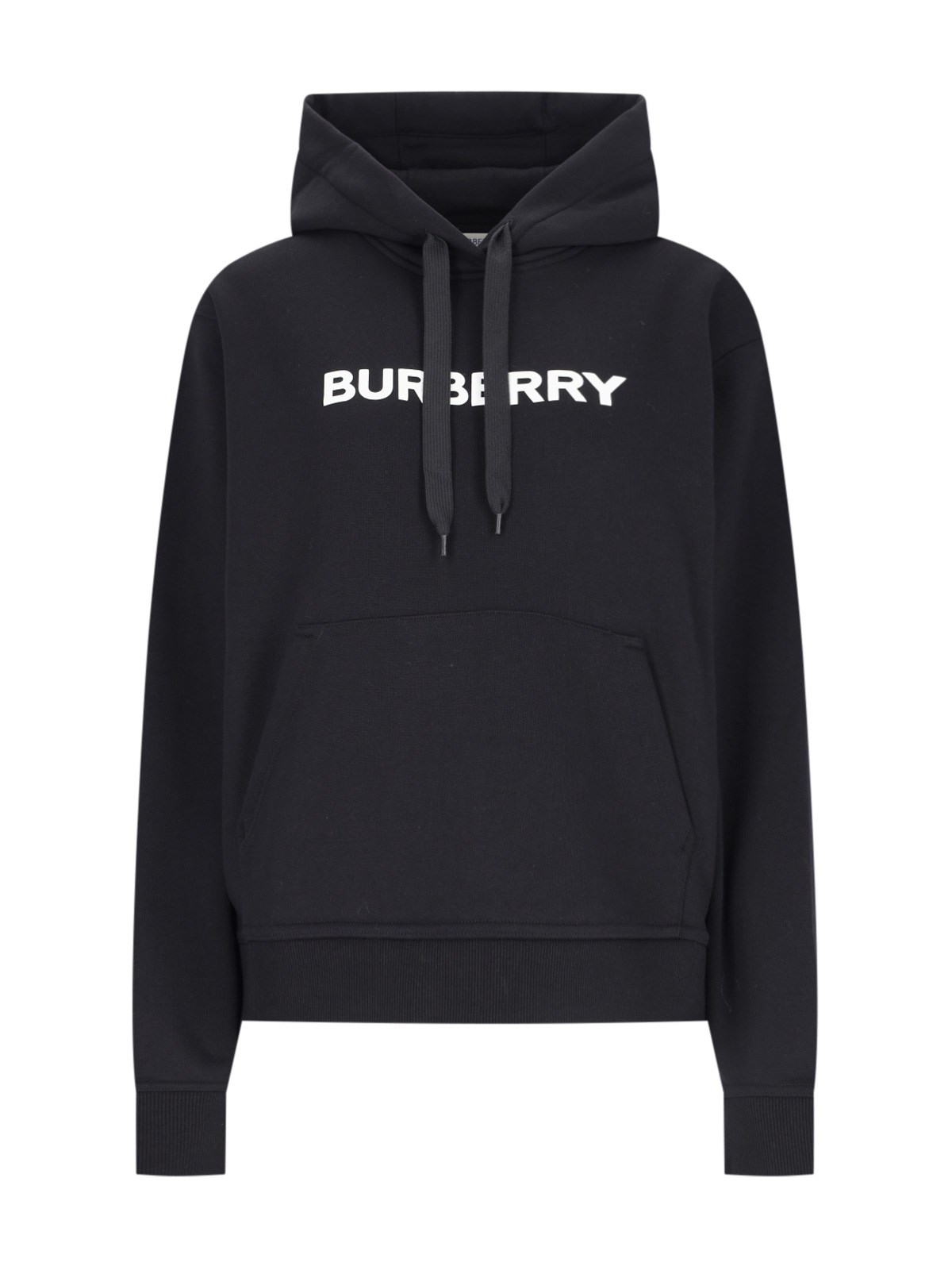 Burberry Poulter Hoodie With Logo Print In Black
