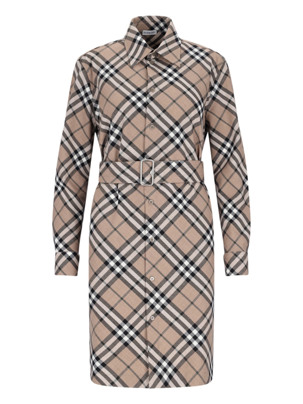 BURBERRY 'CHECK' MINI CHEMISIER DRESS 