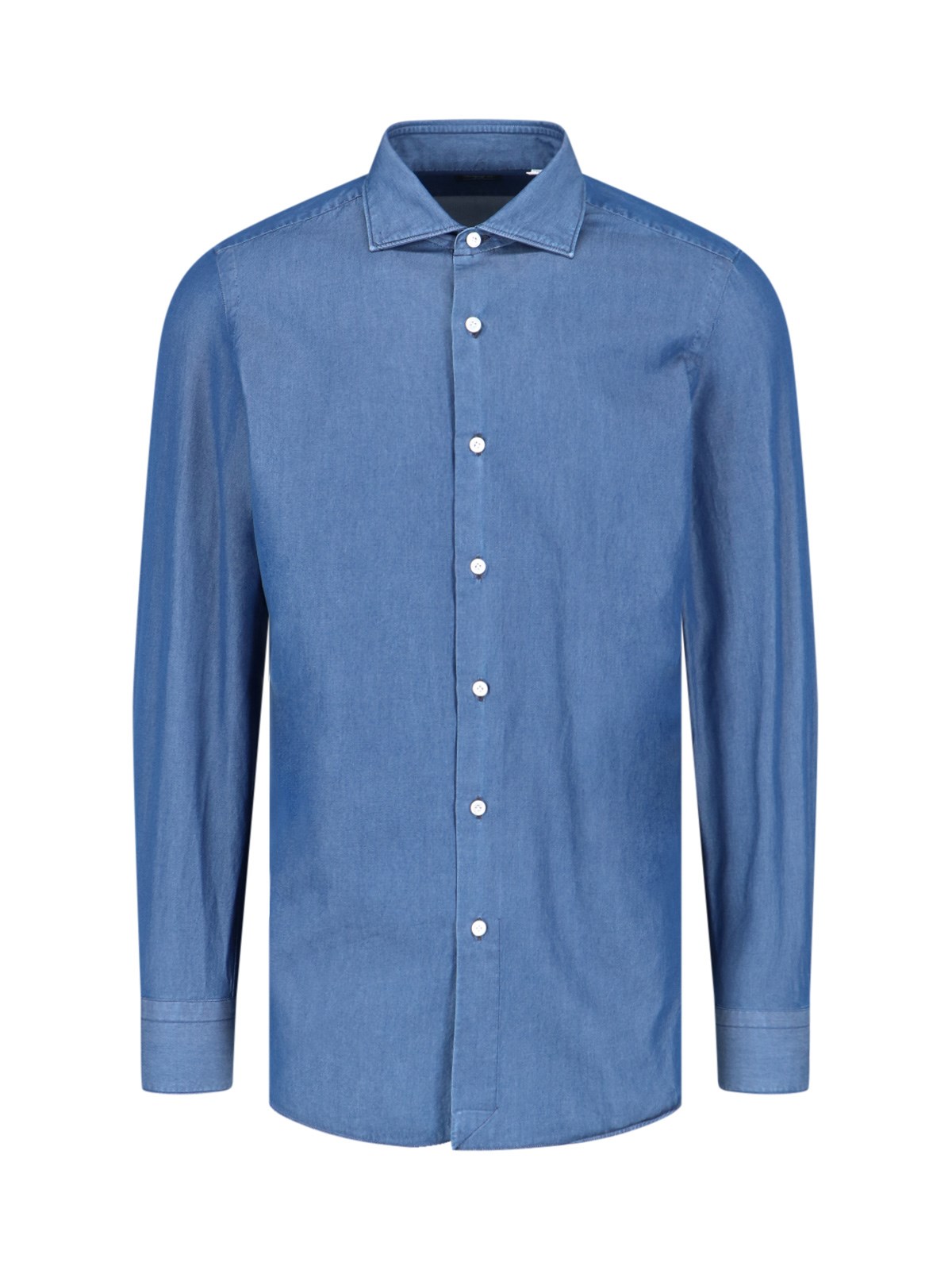 Shop Finamore 1925 'milano' Shirt In Blue