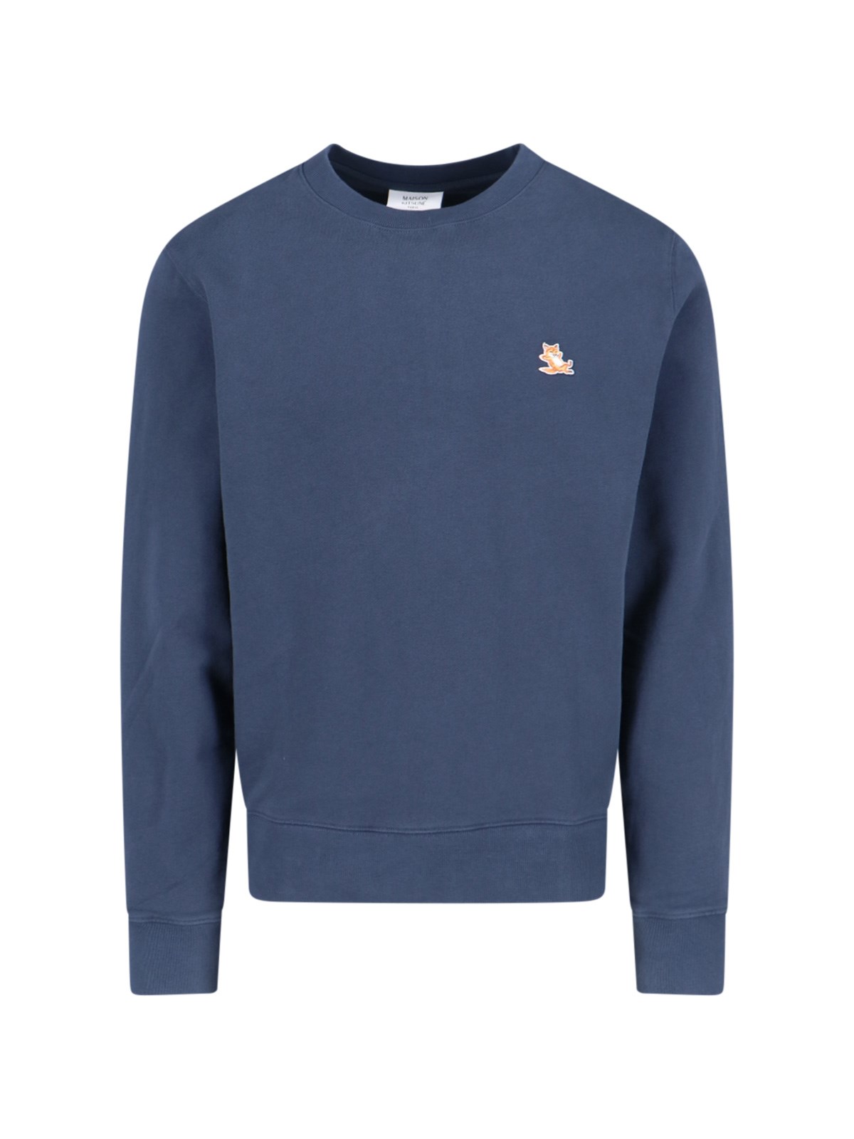 Shop Maison Kitsuné 'chillax' Crew Neck Sweatshirt In Blue