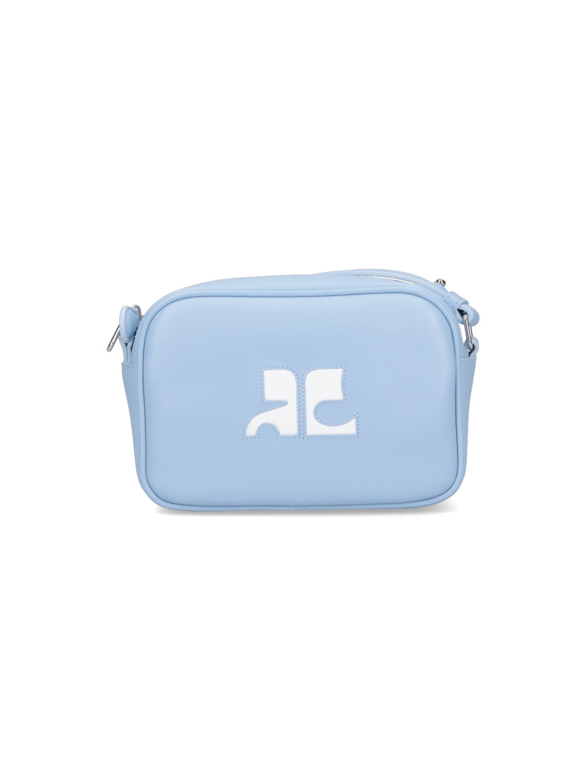 Shop Courrèges "reedition Camera Bag" Crossbody Bag In Light Blue