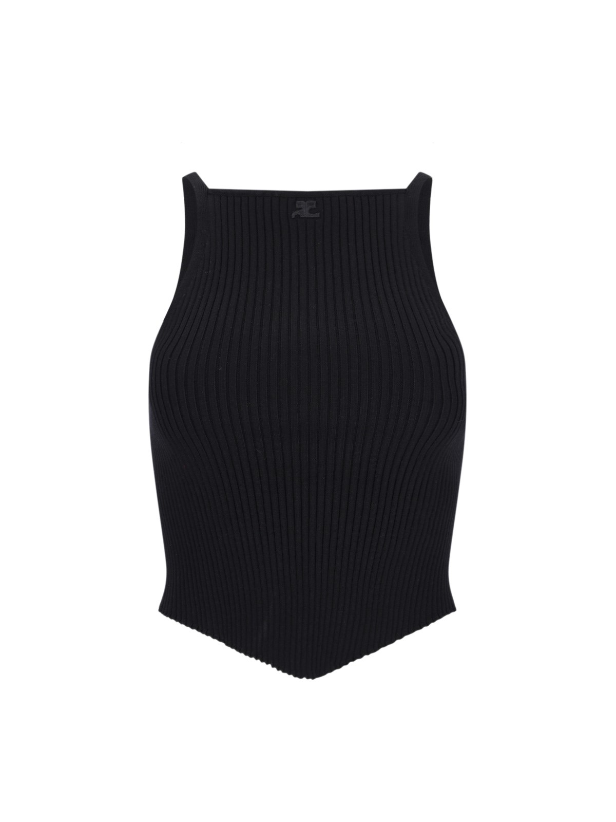 Shop Courrèges Knit Top In Black  