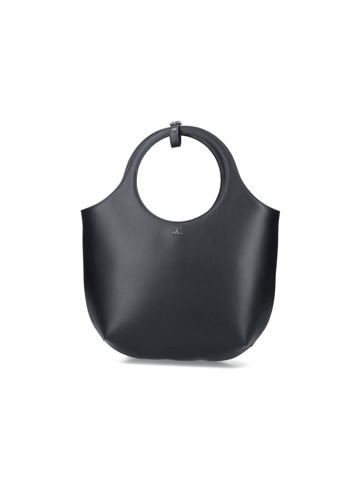 Shop Courrèges Medium Handbag "holy" In Black  