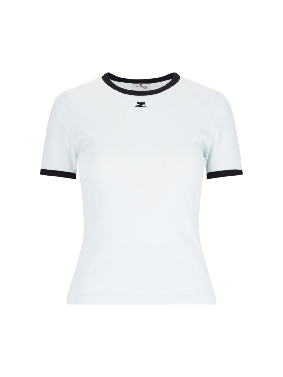 Shop Courrèges Logo T-shirt In White