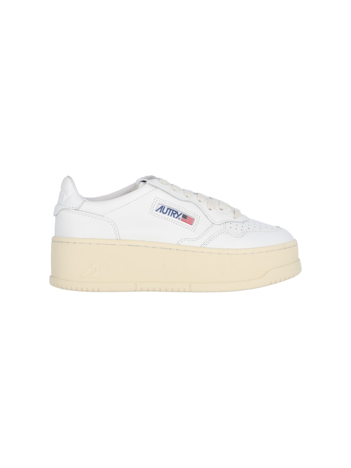 Shop Autry "medalist Platform Low" Sneakers In White