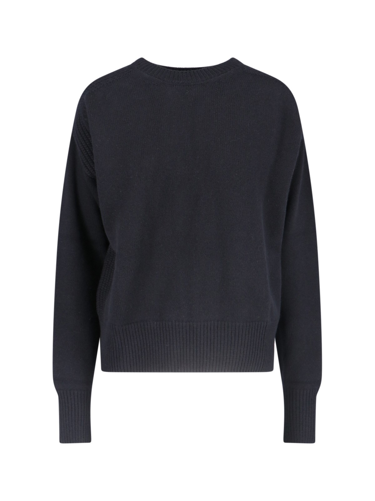 Sa Su Phi Crew Neck Pure Cashmere Sweater In Black